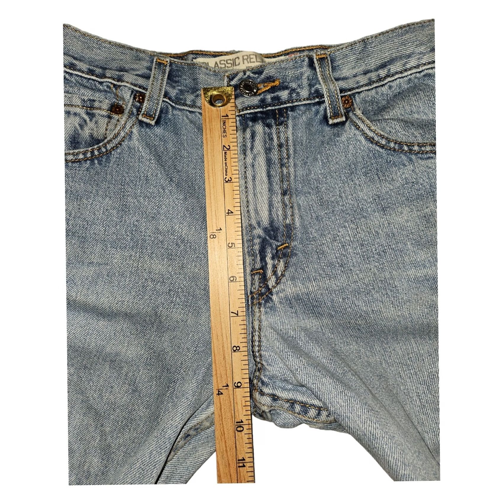 Levi's VINTAGE Levi's 550 Jeans Juniors 4M Relaxed Tapered Mid Rise 28in Blue 90s Grunge Hipster Womens Jeans Size 27" / US 4 / IT 40 - 5 Thumbnail