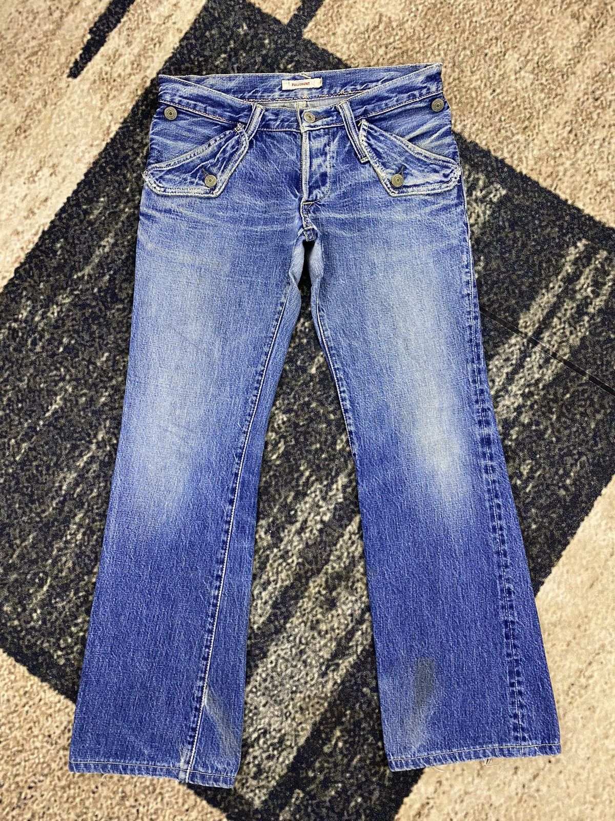 Vintage FULLCOUNT Buckle Back Flare Denim Very Rare Piece