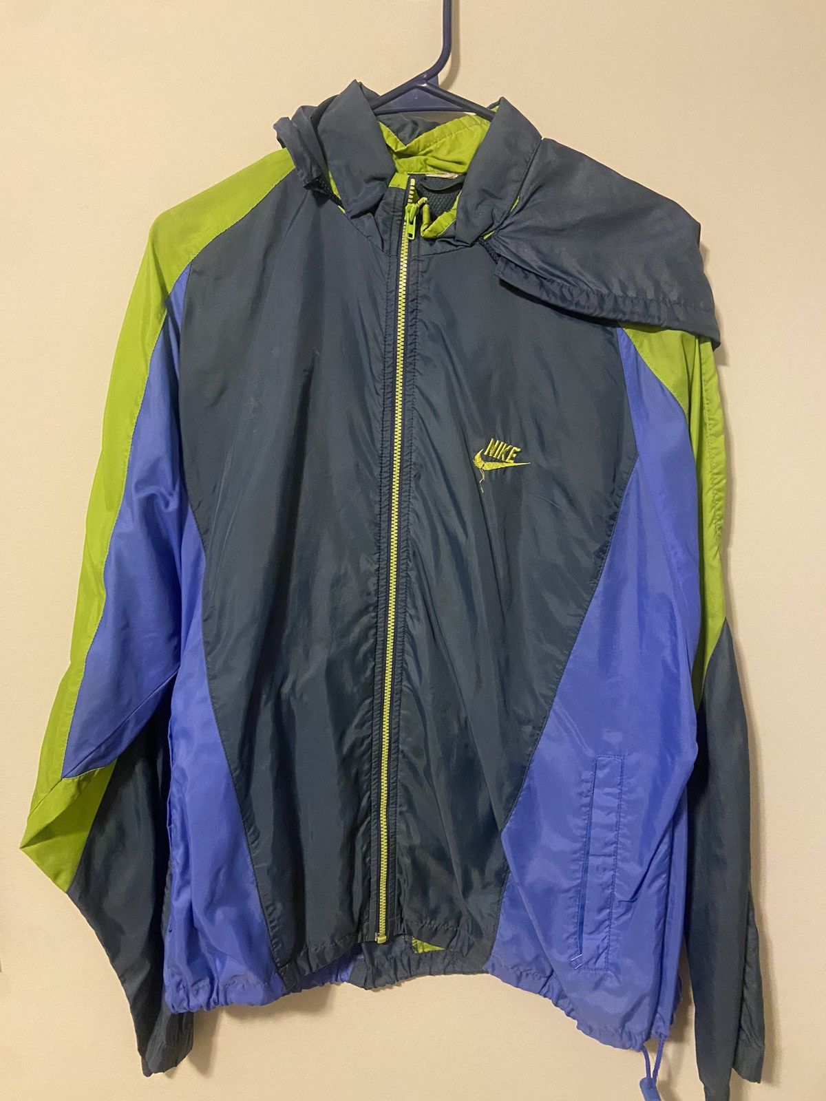 Nike Vintage Nike Blue/Green Windbreaker Size US M / EU 48-50 / 2 - 1 Thumbnail