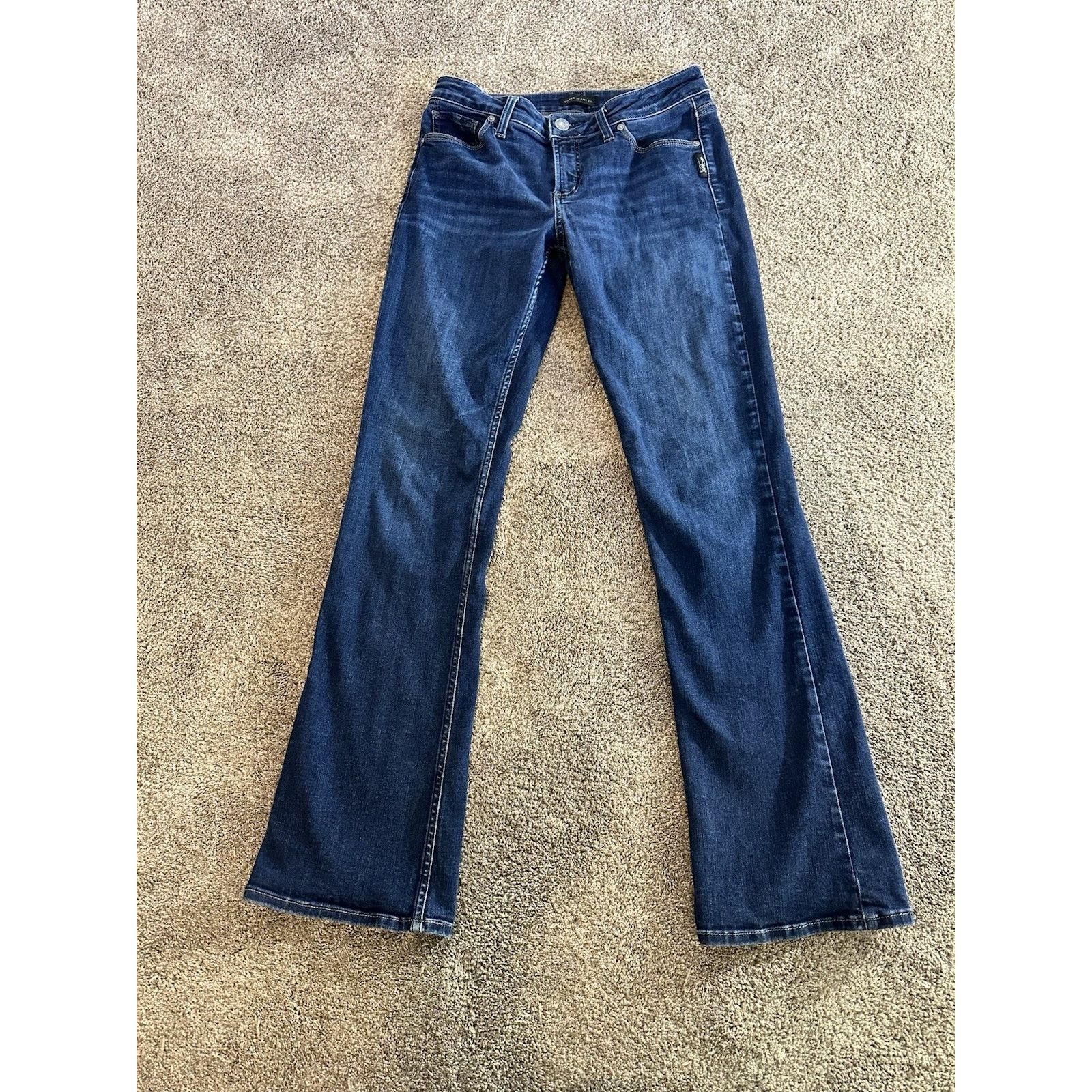 Silver Jeans Co. Silver Avery Slim Boot Cut Jeans Women 29x33 Blue Dark Wash Size 29" - 1 Thumbnail