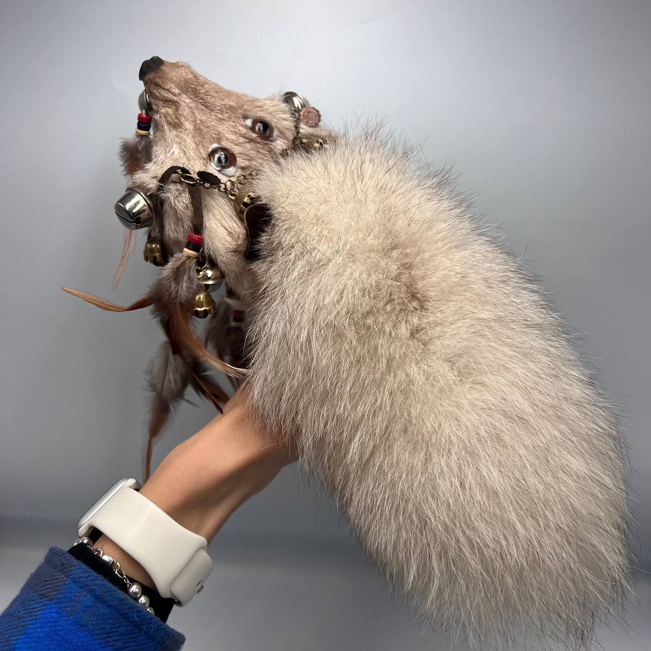 Vintage Vintage Healing Real Eco-friendly Fur Fox Tail Amulet Bells Size ONE SIZE - 5 Thumbnail