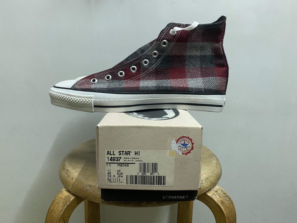 Converse × Vintage 1990 converse all star PLAID WOOL | Grailed