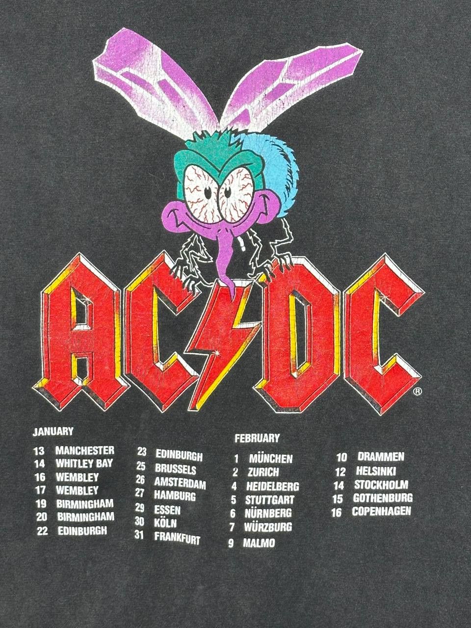 Band Tees AC/DC Fly on the Wall 1985 Tour Faded Rock Band T Shirt Size US L / EU 52-54 / 3 - 12 Thumbnail