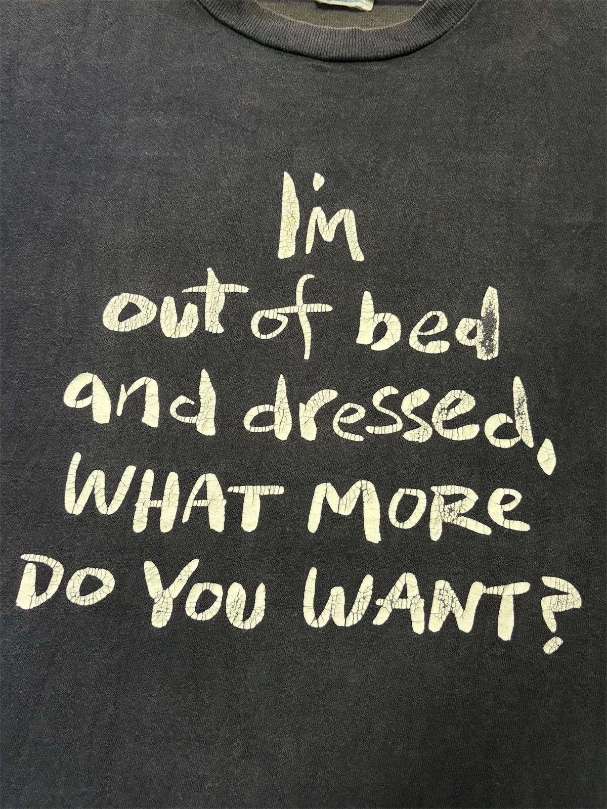 Vintage ‼️RARE‼️VINTAGE “I’M OUT OF BED AND DRESSED” TSHIRT TEE💥 Size US L / EU 52-54 / 3 - 7 Thumbnail