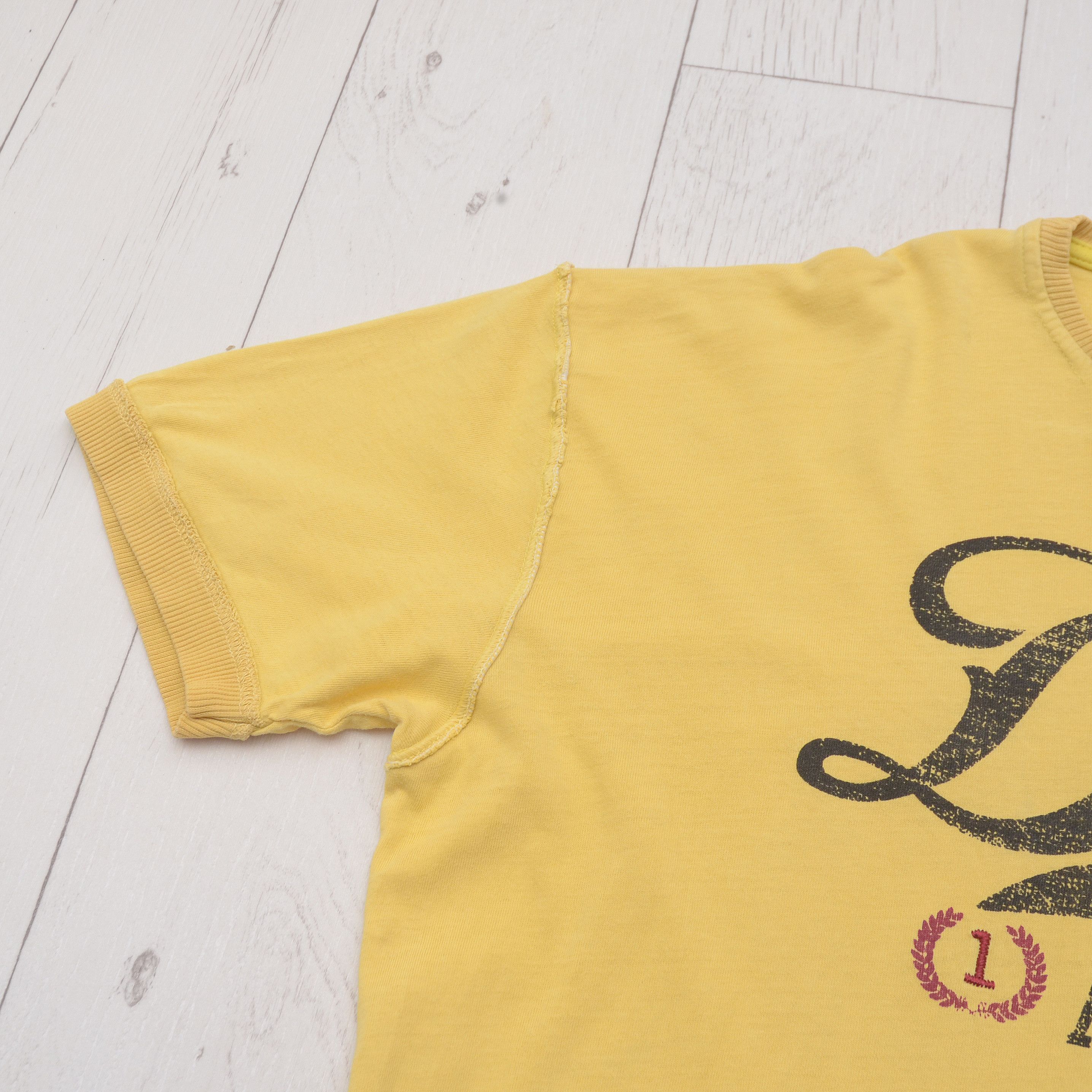 Diesel × Vintage Vintage Diesel Big Logo T-shirt Y2K Faded Tee Yellow Rare Size US XXL / EU 58 / 5 - 4 Thumbnail