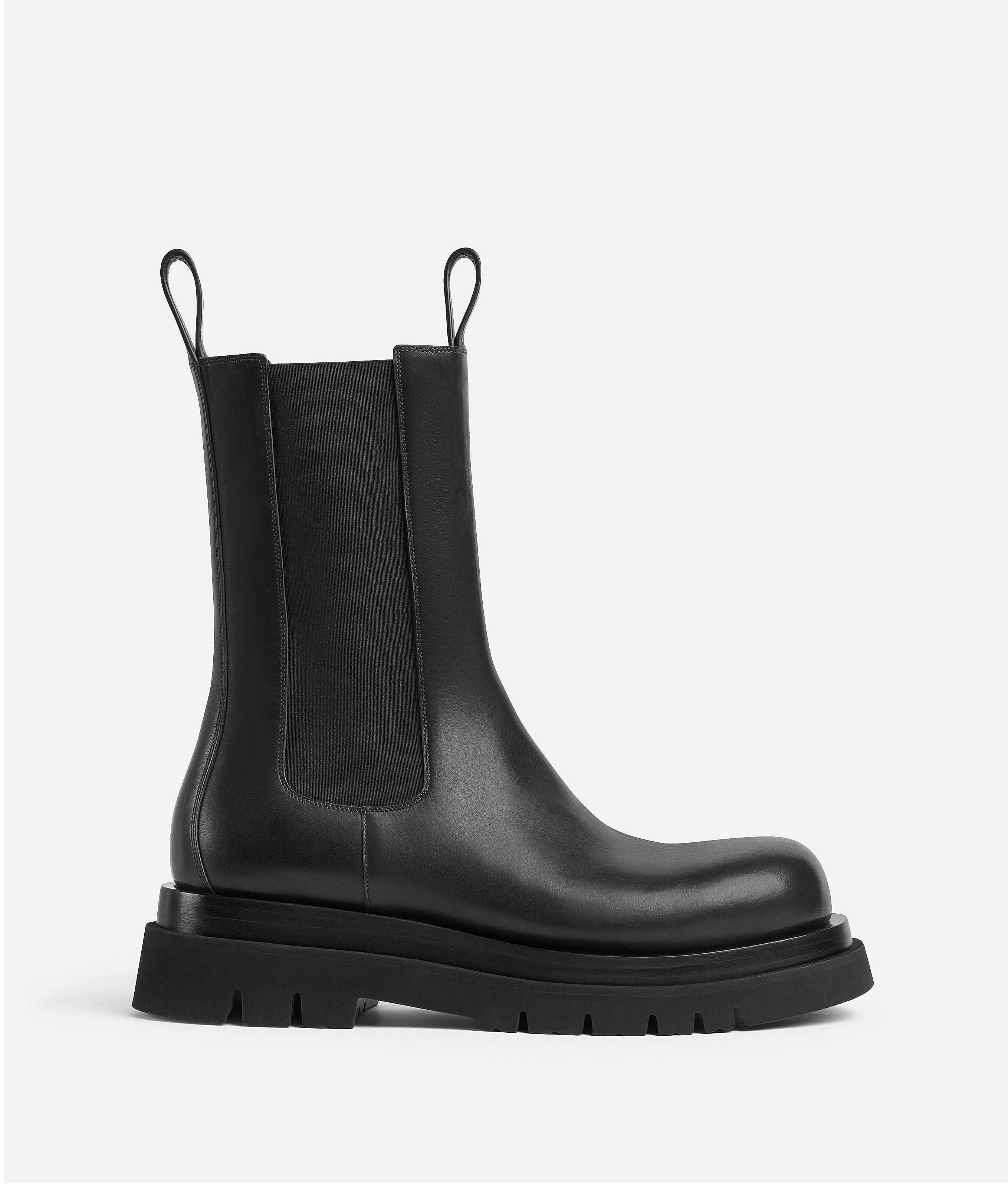 image of Bottega Veneta Leather Chelsea Lug Boot | Black | Size 39, Men's