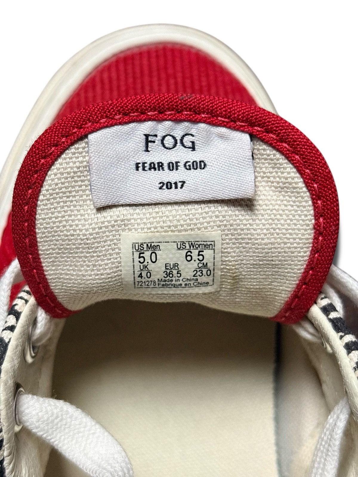 Fear of God × Vans Fear of God x Vans Era 95 Dx red Shoes Size Men’s 5 Size US 5 / EU 37 - 7 Thumbnail
