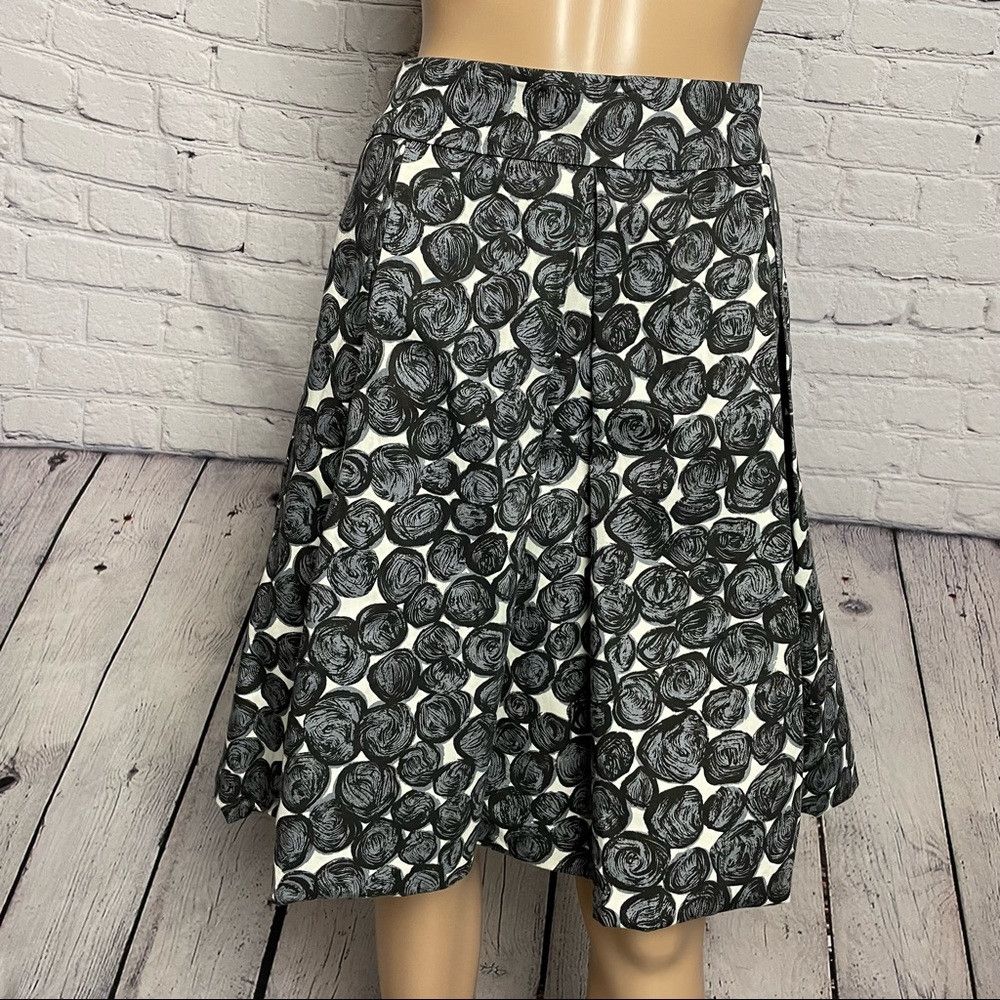 Zara Zara Gray Stones Pattern Cotton Pleated Skirt Size S Made i Size 27" / US 4 / IT 40 - 4 Thumbnail