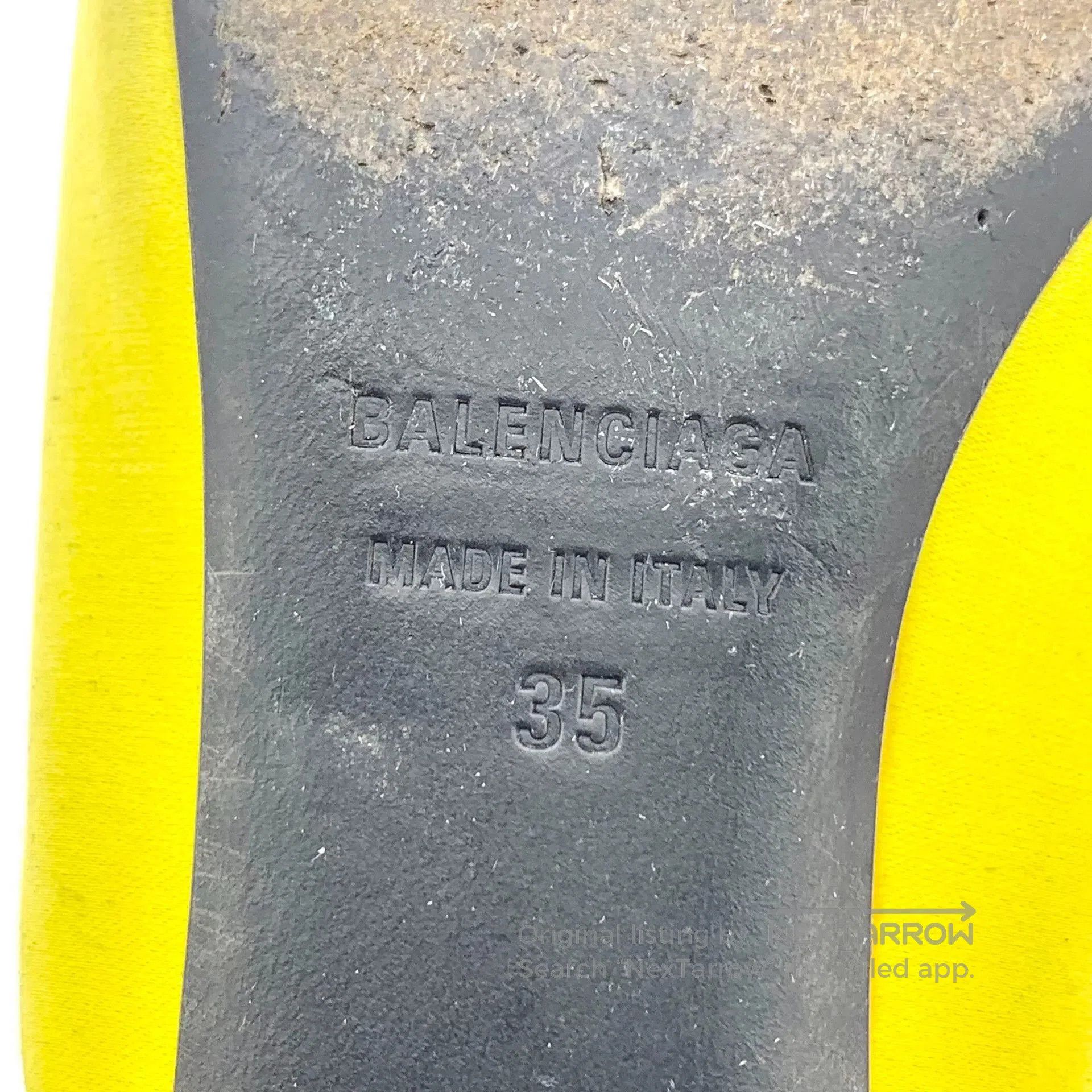 Balenciaga Balenciaga Yellow Satin Bow Low-Heel Mules. Size US 4 / IT 34 - 6 Thumbnail