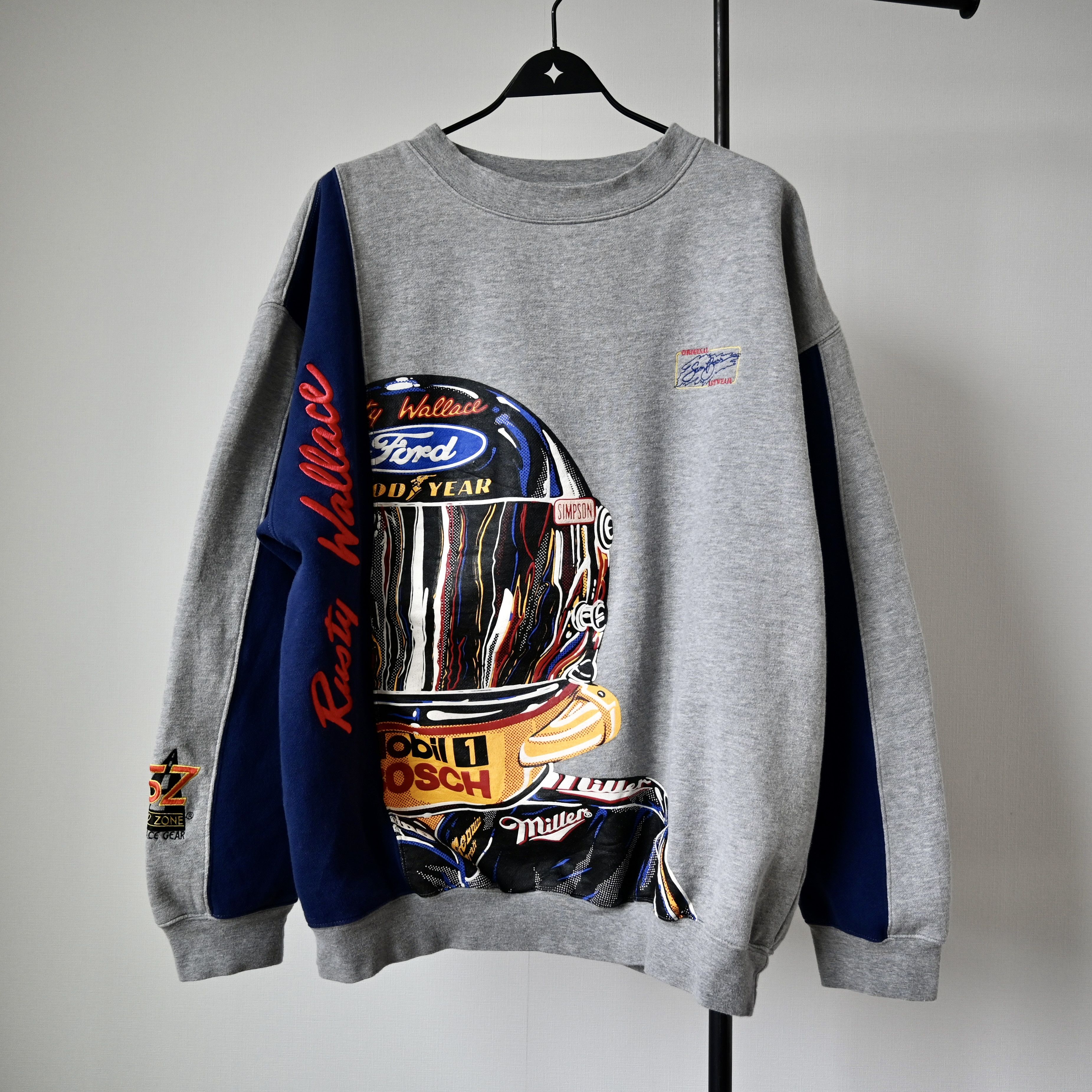 Vintage VTG 1996 Rusty Wallace x miller beer official sweatshirt Size US XL / EU 56 / 4 - 2 Thumbnail