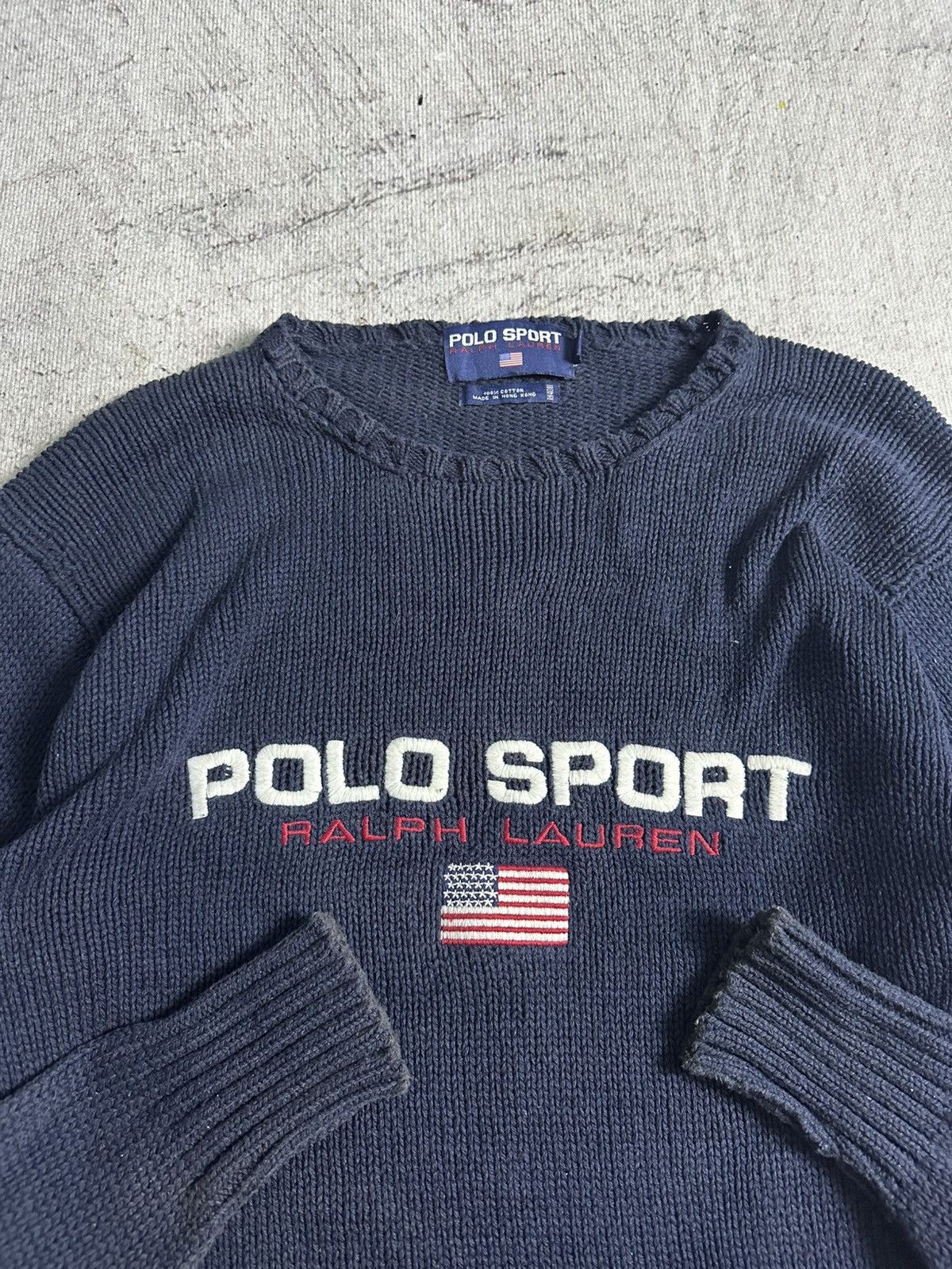 Polo Ralph Lauren × Ralph Lauren Polo Sport Flag Spellout Knitwear by Polo Ralph lauren Size US M / EU 48-50 / 2 - 7 Thumbnail