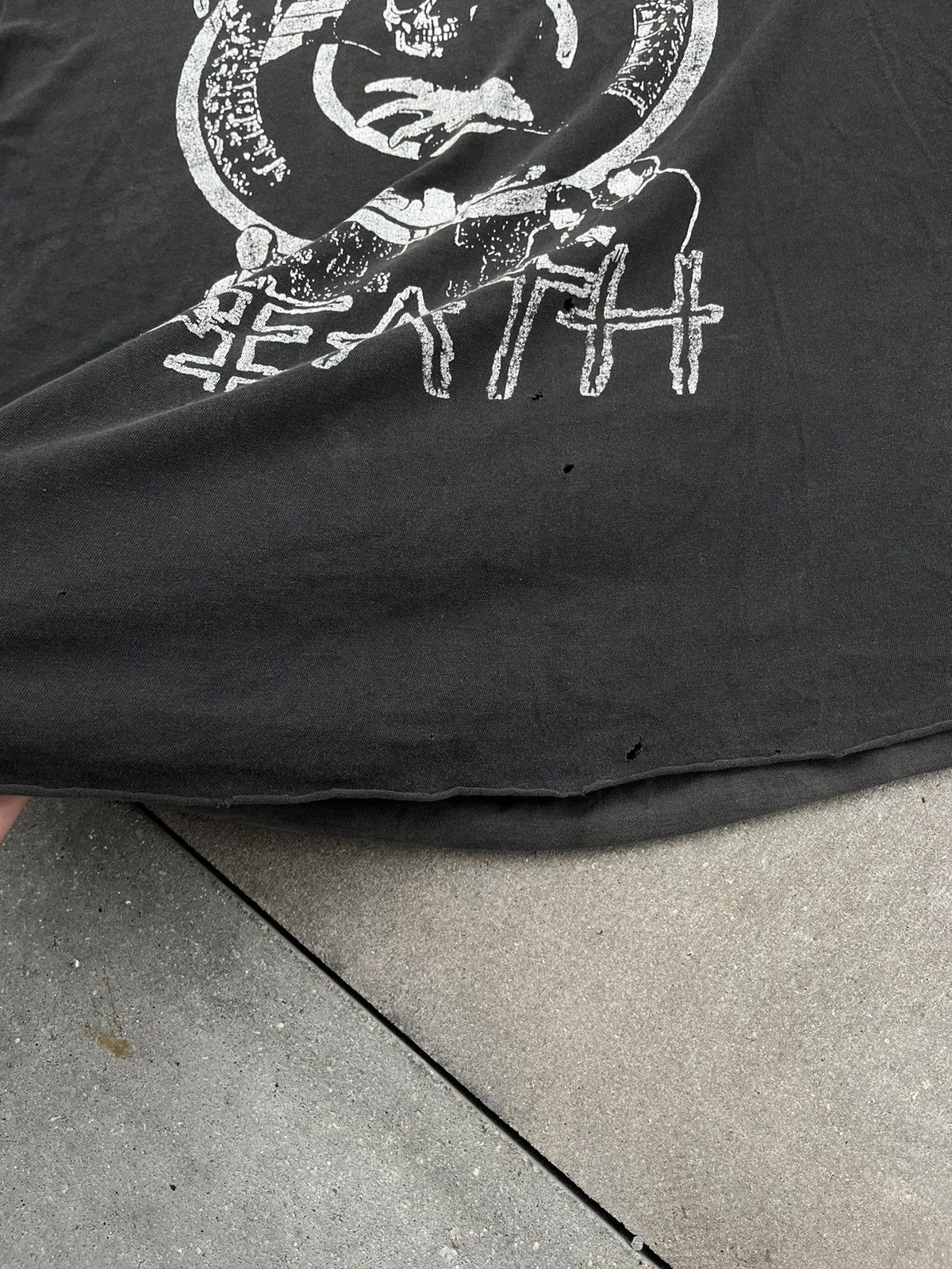 Band Tees × Vintage 80s Napalm Death Life? Scum Vintage Faded Distressed T-shirt Size US XL / EU 56 / 4 - 5 Thumbnail