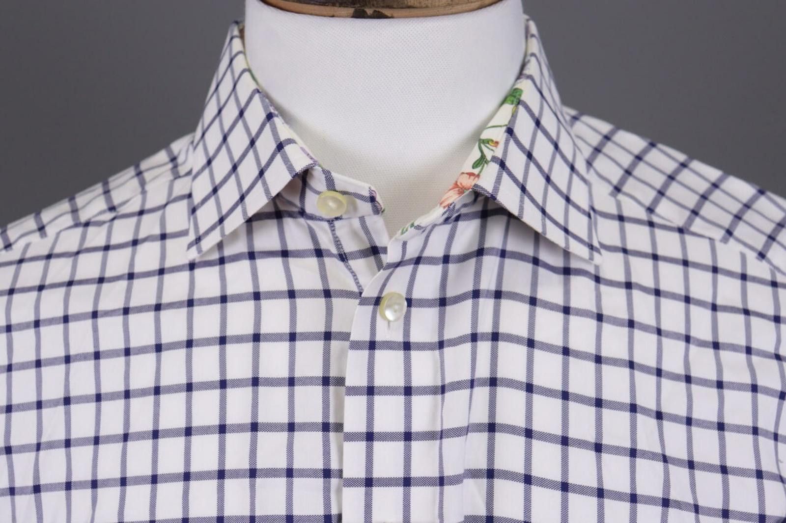 Eton Eton Contemporary Fit White Check Shirt Size 42 / 16 Size US M / EU 48-50 / 2 - 7 Thumbnail