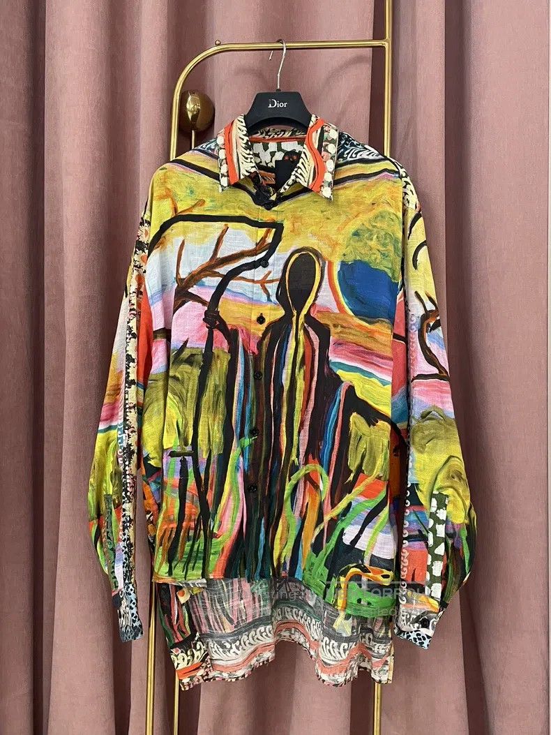 Givenchy Givenchy 22 Spring/Summer Series Artist Collaboration Shir Size US L / EU 52-54 / 3 - 1 Thumbnail