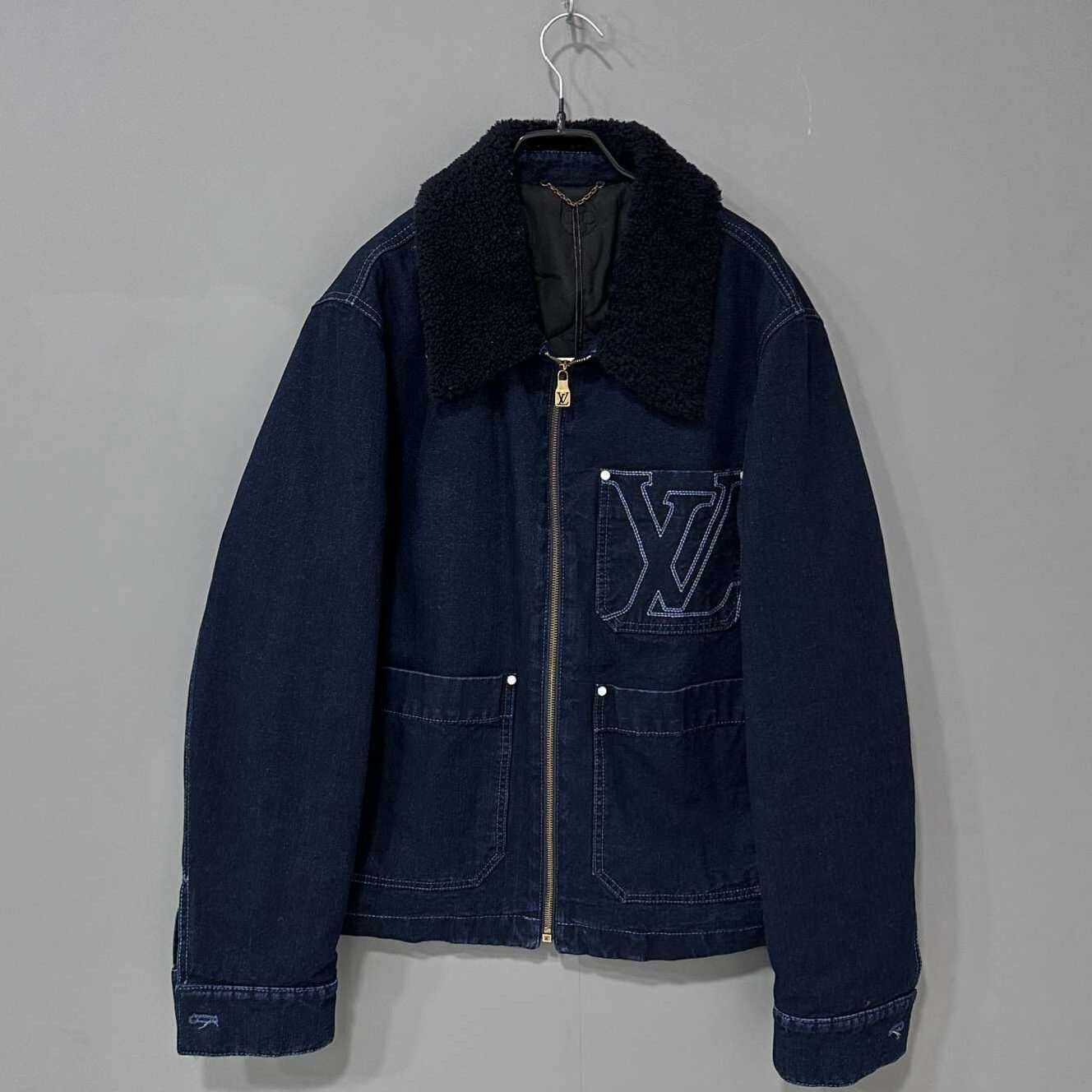 Louis Vuitton Louis Vuitton Denim Cotton Black Heavy Coat m Men Size US M / EU 48-50 / 2 - 1 Thumbnail