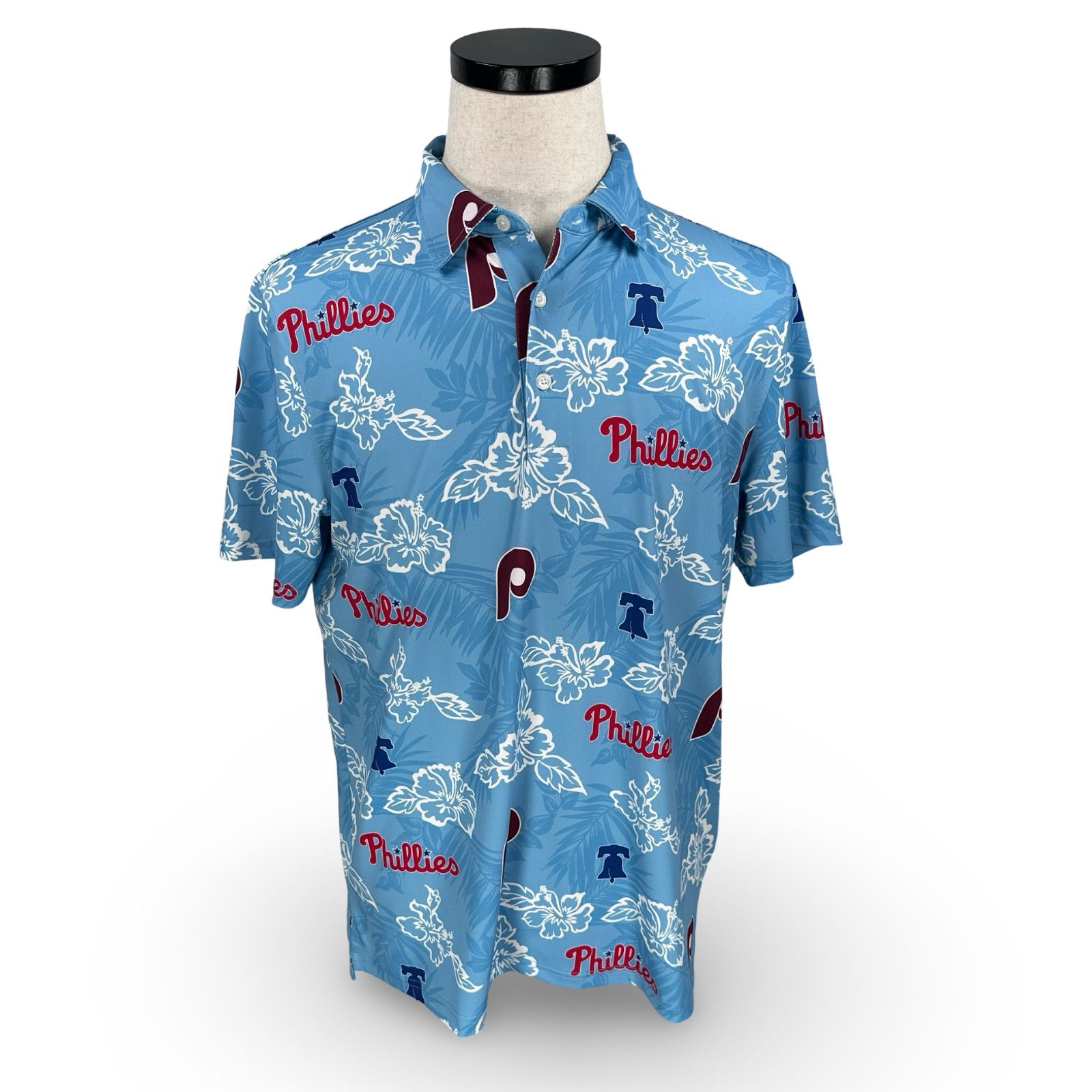 Reyn Spooner Reyn Spooner Phillies Hawaiian Polo Shirt Men’s Medium Blue Size US M / EU 48-50 / 2 - 1 Thumbnail