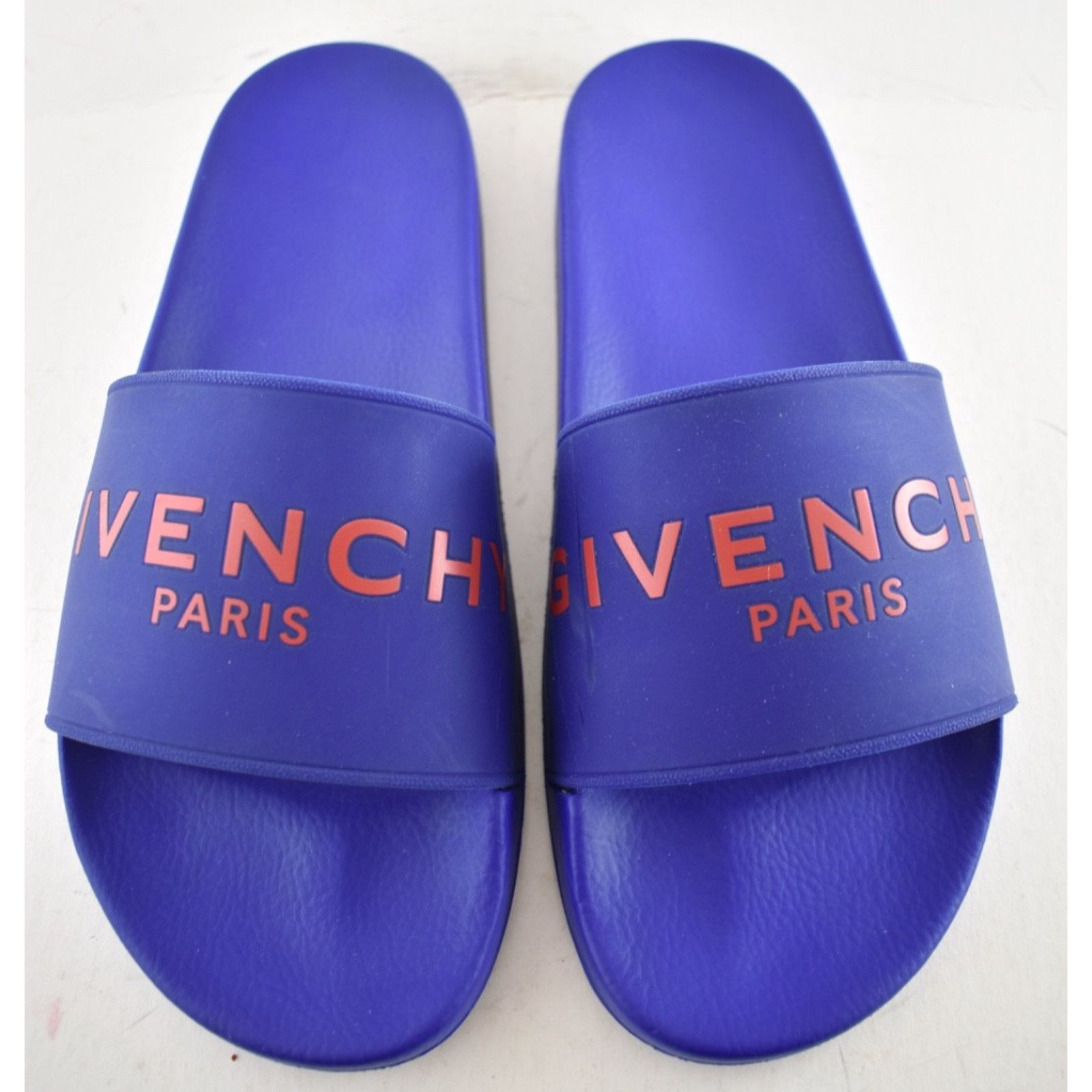 Givenchy Givenchy Paris Blue Red Logo Rubber Pool Slide Sandal 44 11 Size US 11 / EU 44 - 6 Thumbnail
