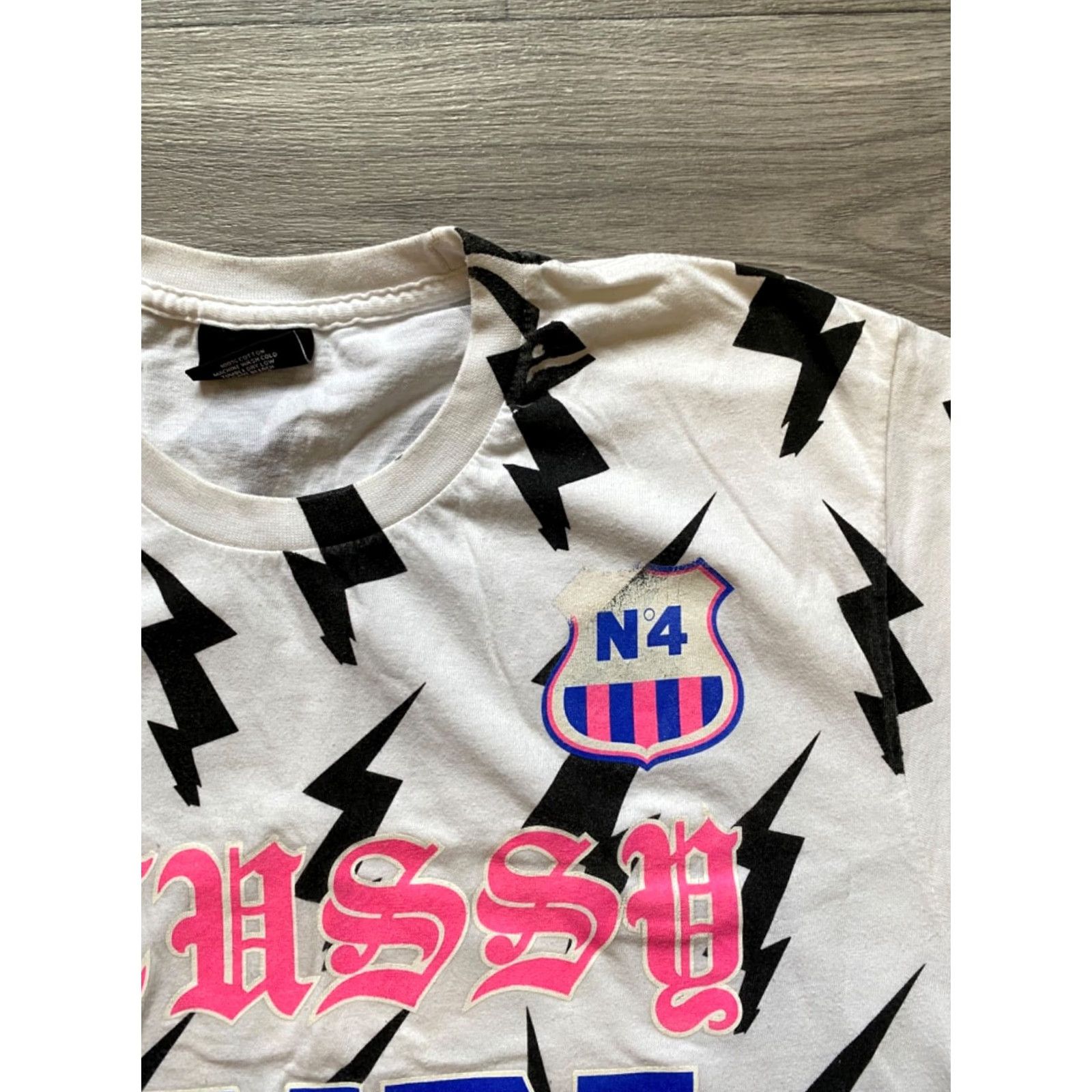 Vintage VINTAGE Stussy Bolt Tribe Tee Shirt Mens Size M White T-Shirt Mens Shirt Size US M / EU 48-50 / 2 - 4 Thumbnail