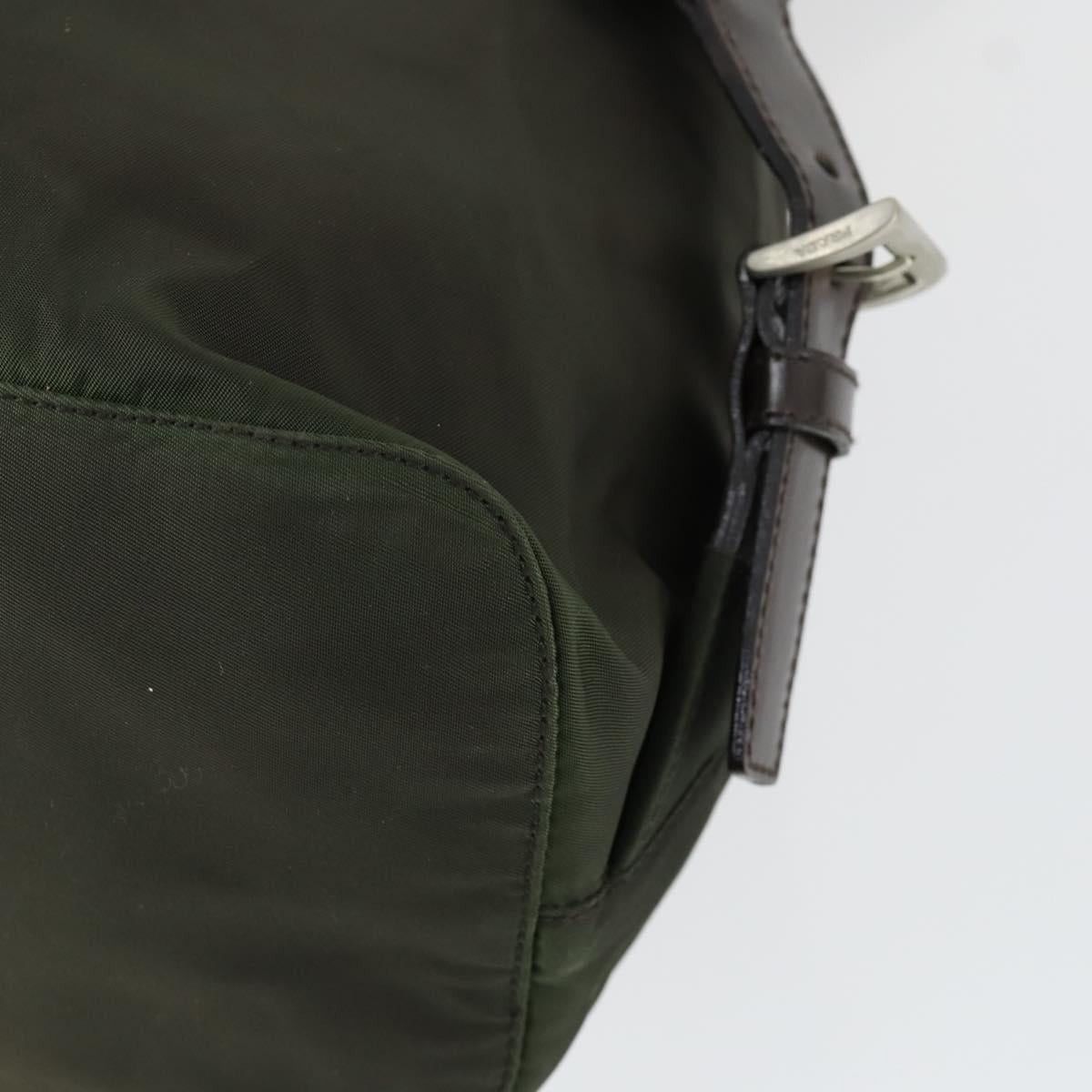 Prada PRADA Backpack Nylon Khaki Silver Auth 168379 - Jerrillo Size ONE SIZE - 14 Thumbnail
