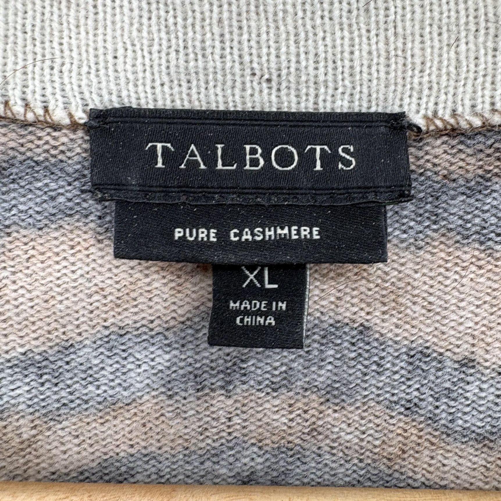 Talbots Talbots Sweater Womens XL Brown Black Tiger Print 100% Cashmere Crew Pullover Size XL / US 12-14 / IT 48-50 - 4 Thumbnail