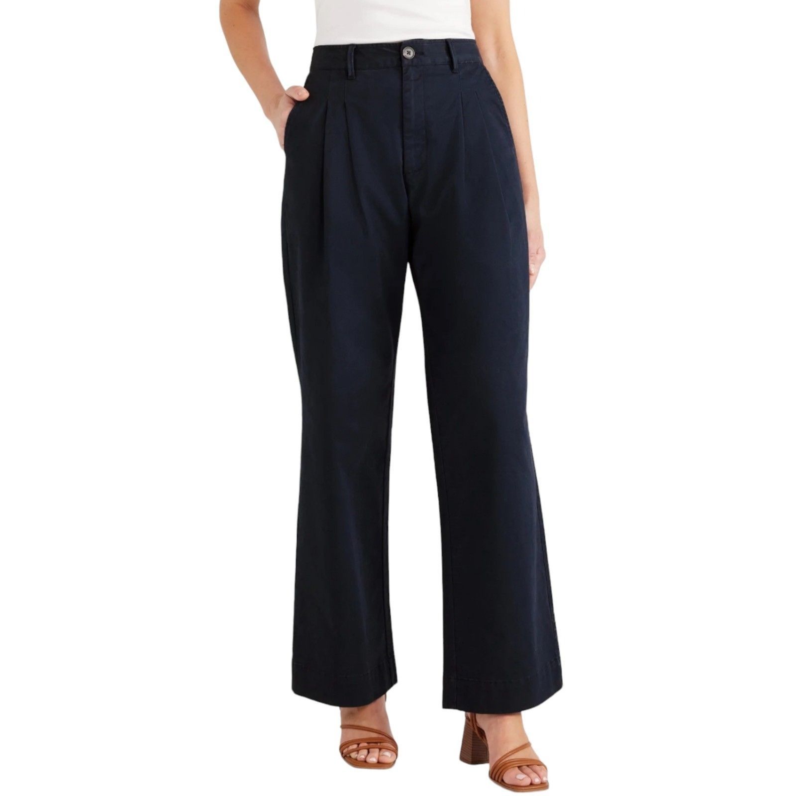 Other Free Assembly - Women's Wide Leg Chino Pants - Blue - 6 Size 28" / US 6 / IT 42 - 1 Thumbnail