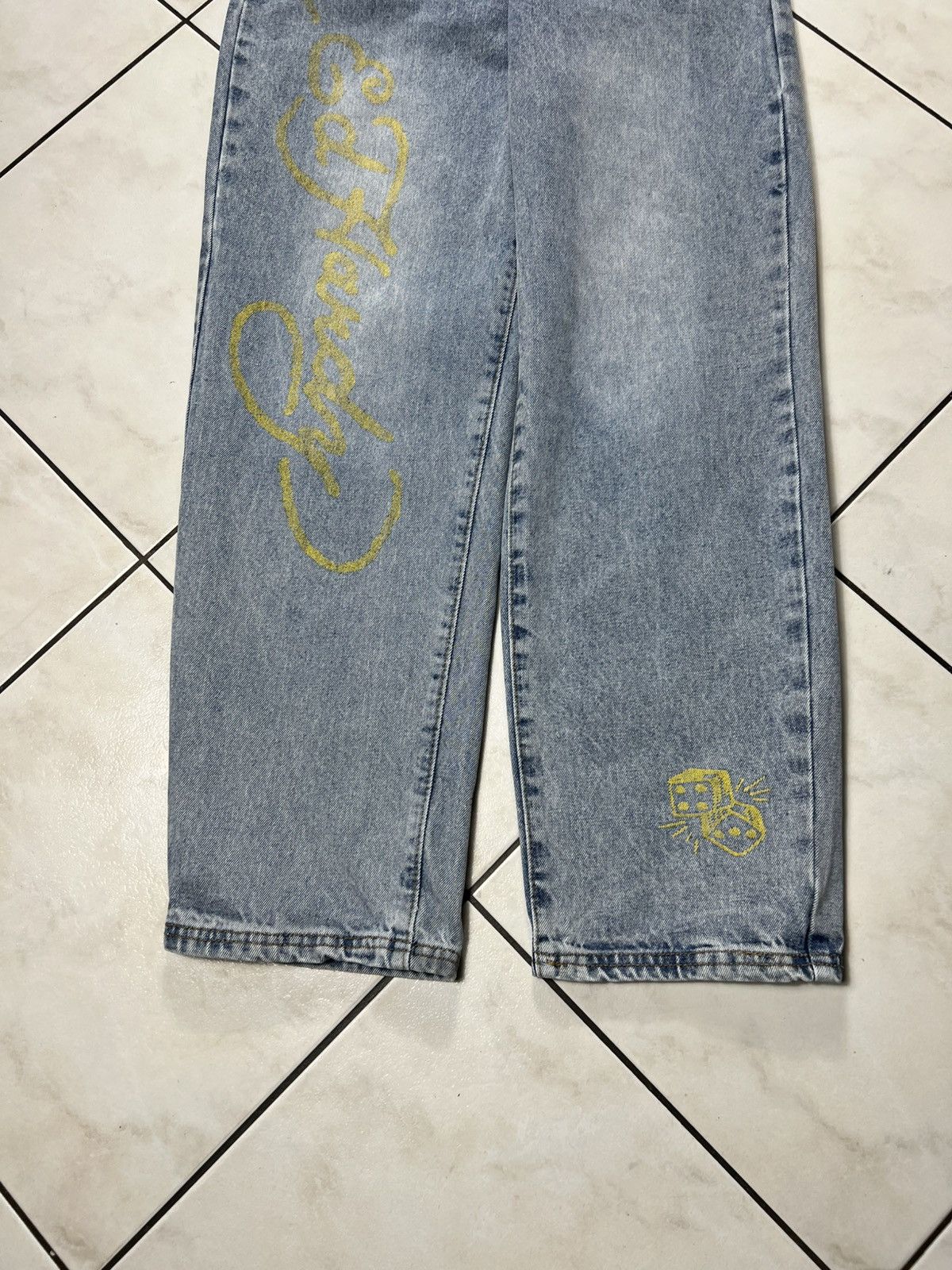 Ed Hardy Ed Hardy born wild boyfriend jeans wolf print y2k baggy pant Size 27" / US 4 / IT 40 - 5 Thumbnail