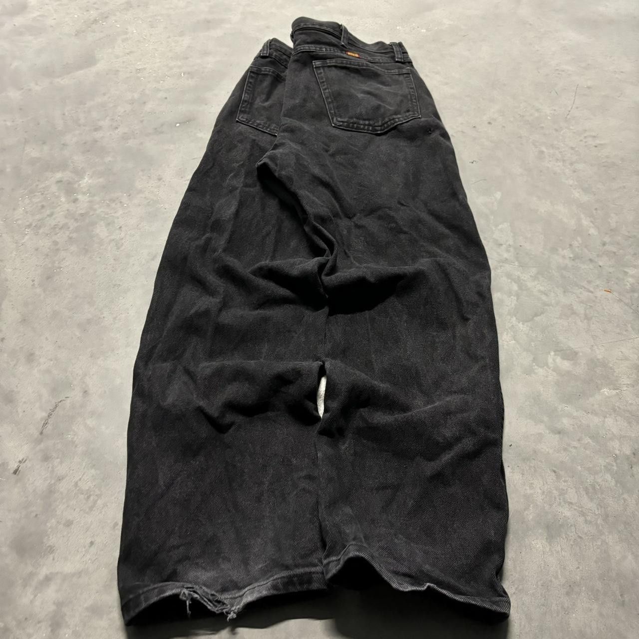 Japanese Brand × Vintage Crazy Vintage Y2K/2000s Grunge Solid Black Essential Denim Jeans! Size US 35 - 4 Thumbnail