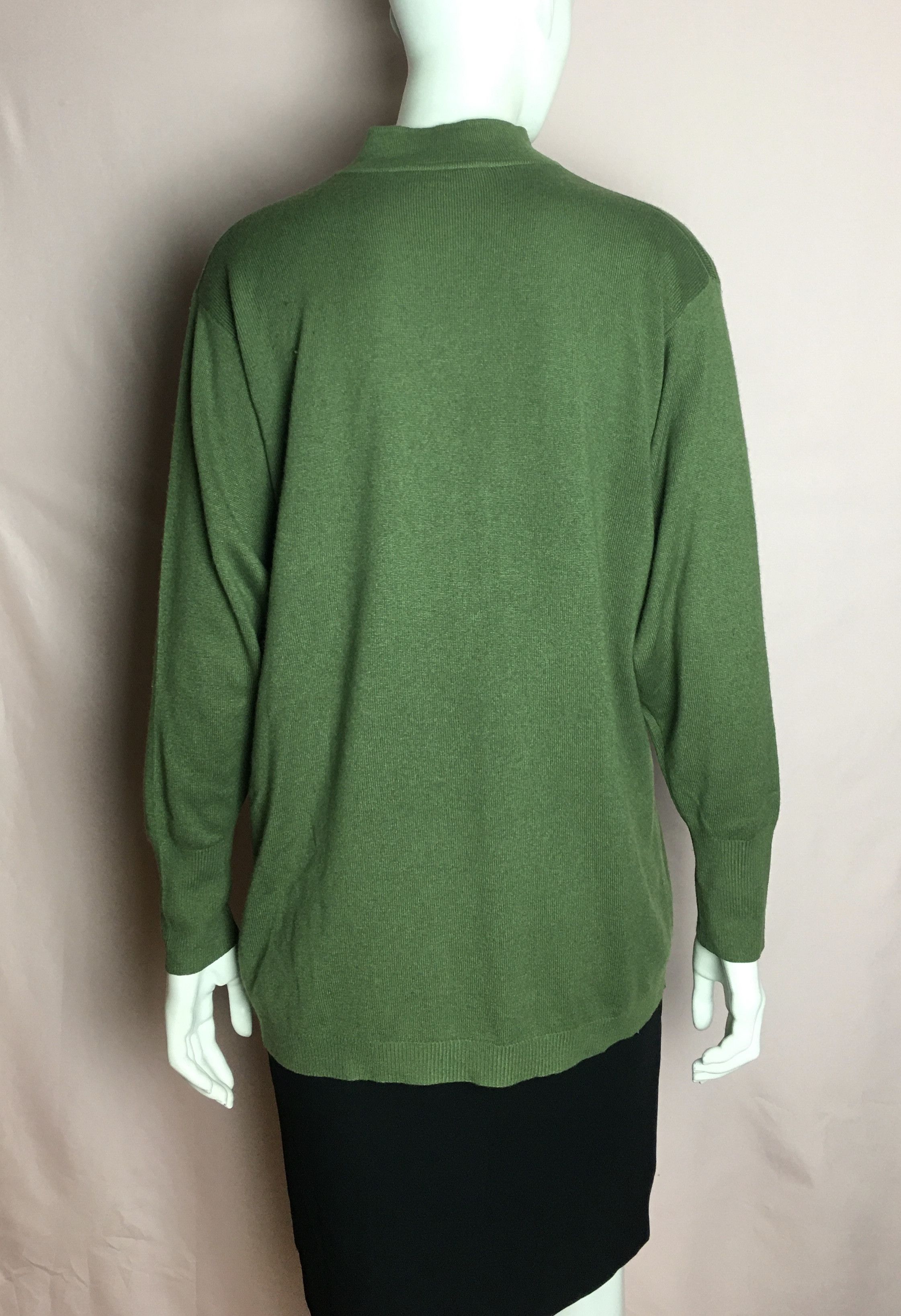 Vintage LUNARIA Cashmere by Nino Virgili Vintage Green Sweater IT 38 Size XS / US 0-2 / IT 36-38 - 3 Thumbnail