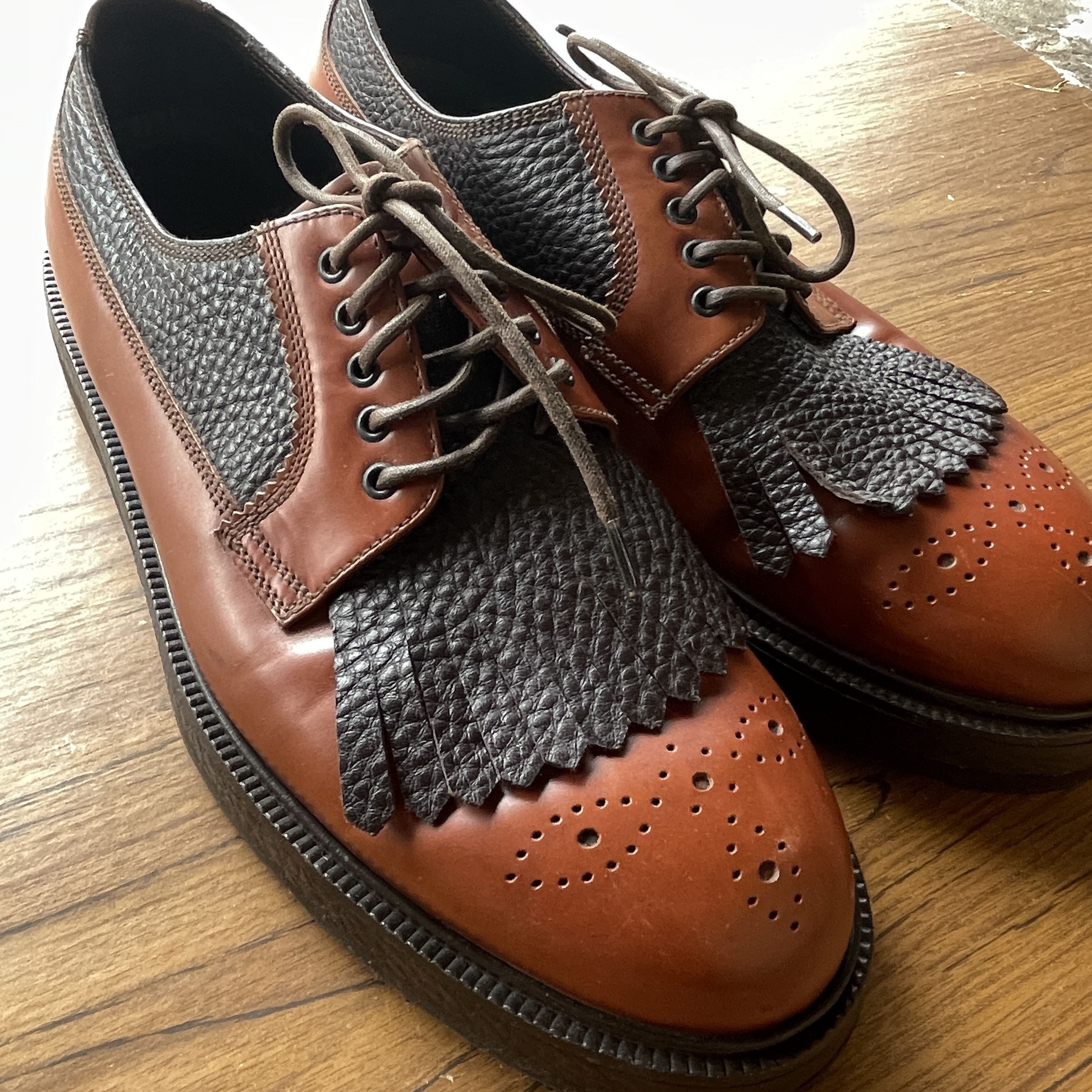 Giorgio Armani Giorgio Armani Leather Brogues Size US 9 / EU 42 - 4 Thumbnail