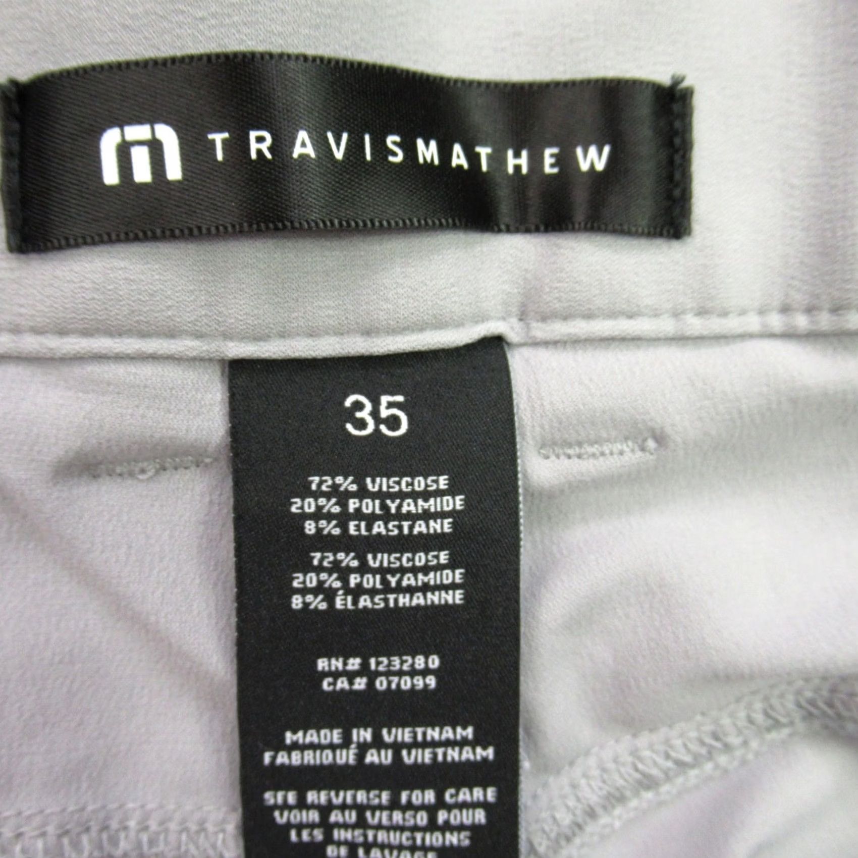 TravisMathew travis mathew Pants Mens 35 Chino Pockets Gray Straight Fit Golf Casual Shirt? Size US 30 / EU 46 - 3 Thumbnail