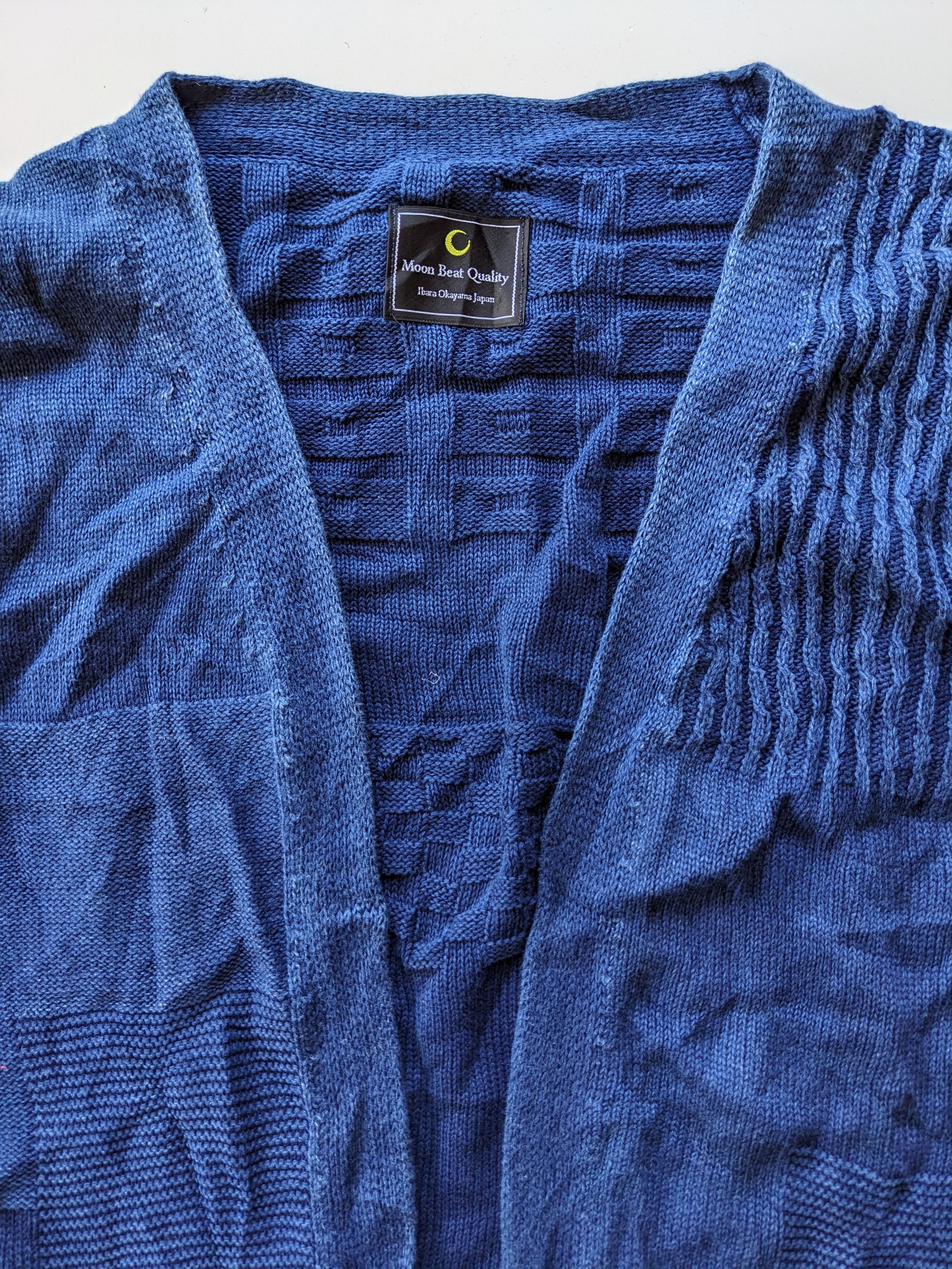 Indigo × Japanese Brand Moon Beat Clothing indigo cardigan Size US M / EU 48-50 / 2 - 3 Thumbnail