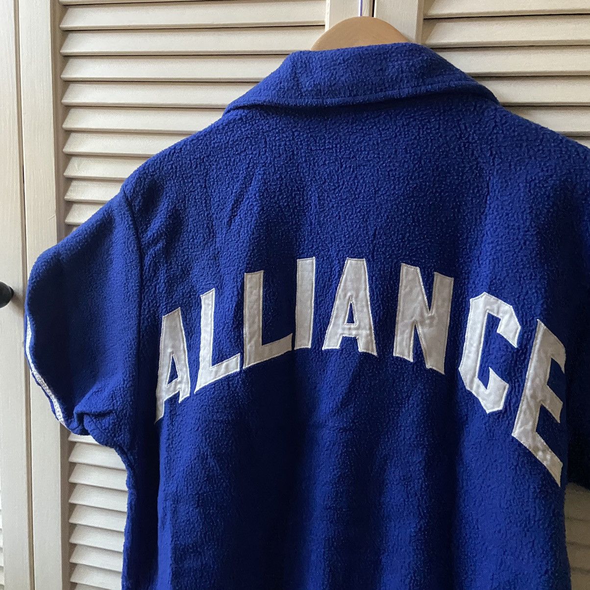 Vintage Vintage 50’s Era Blue Warm Up Terry Snap Shirt Jersey Size US S / EU 44-46 / 1 - 2 Thumbnail
