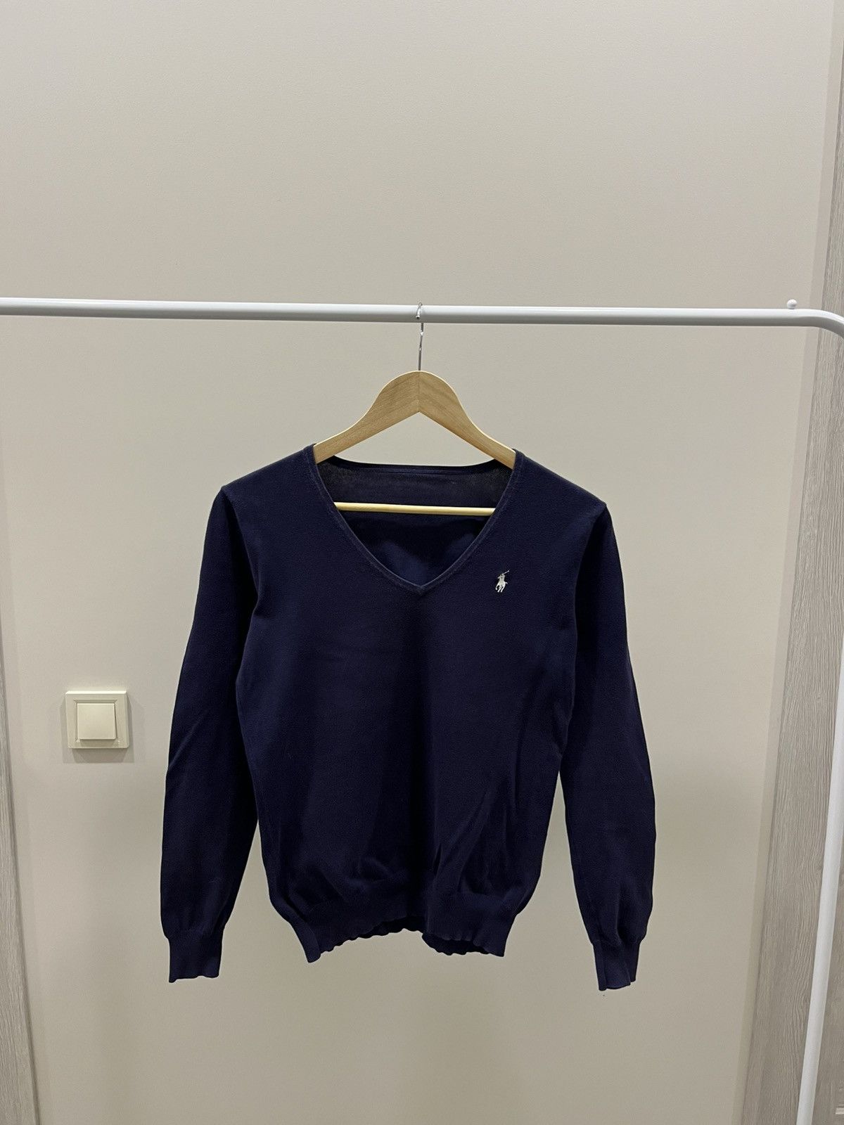 Polo Ralph Lauren RALPH LAUREN Blue Sweater V-neck Size S / US 4 / IT 40 - 2 Thumbnail