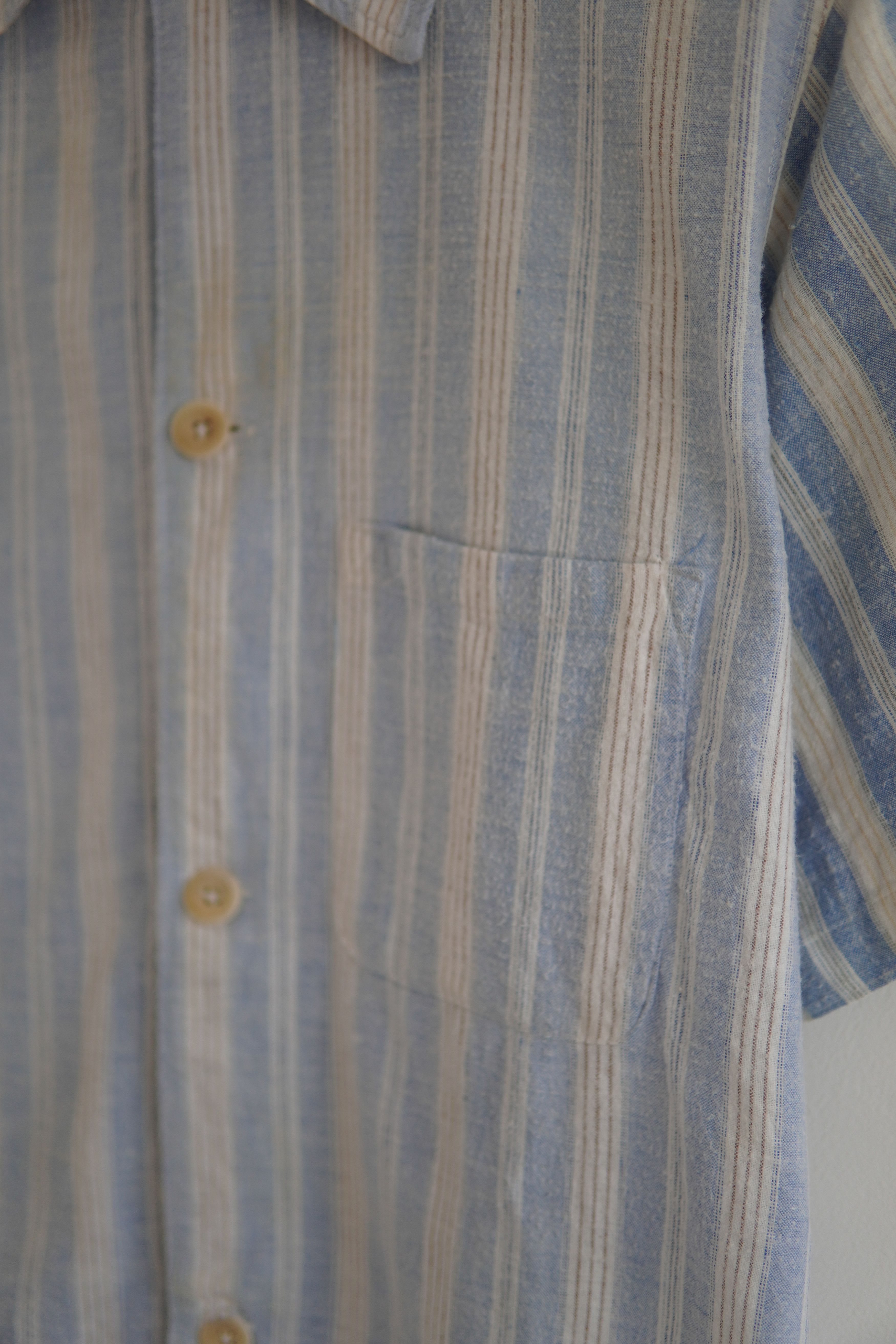 Vintage Vintage 60s Stripped Short Sleeve Shirt Size US M / EU 48-50 / 2 - 5 Thumbnail