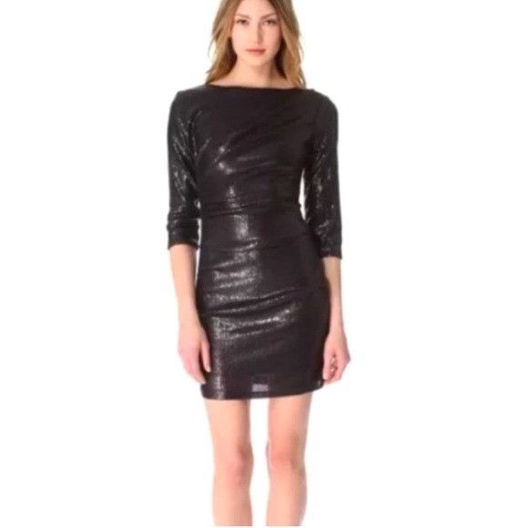 Parker Parker Black Sequin Mini Dress | 100% Silk Lining | Grailed