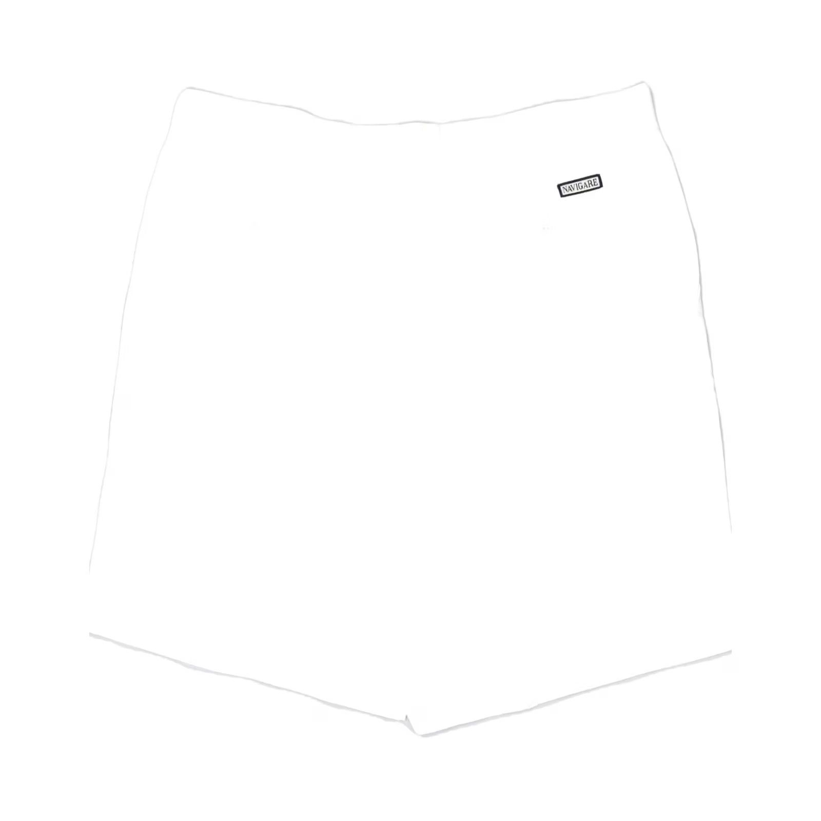 Vintage NAVIGARE Womens Chino Shorts W40 2XL White Cotton Classic Size 27" / US 4 / IT 40 - 2 Thumbnail