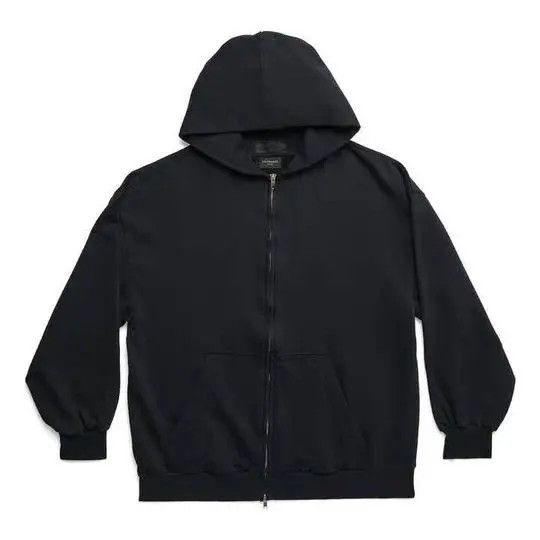 Balenciaga o1w1db10425 Outside Loop Zip-up Hoodie Small Fit in Black Size L / US 10 / IT 46 - 1 Thumbnail