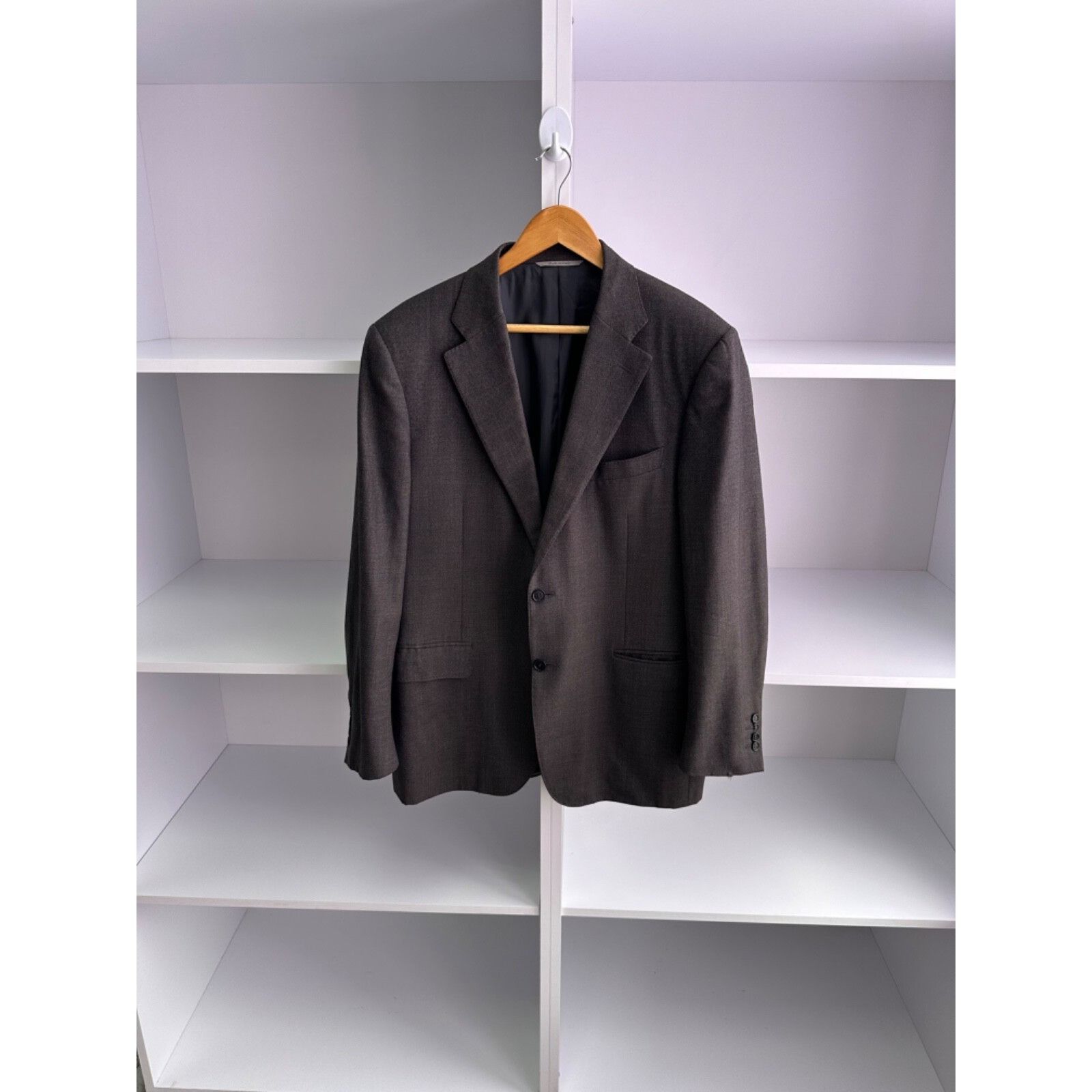 Canali VTG Canali Di Marino Home Dark Grey 2 Button Wool Coat Jacke Size US L / EU 52-54 / 3 - 1 Thumbnail