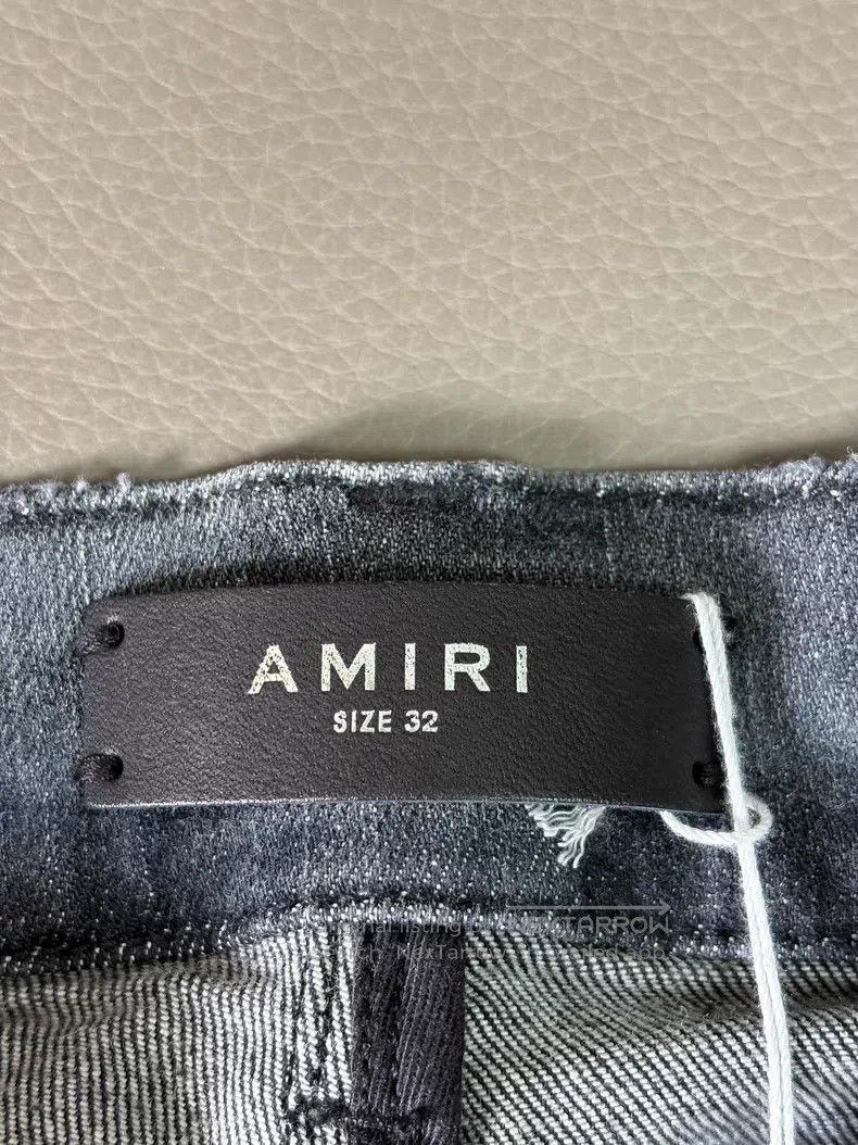 Amiri Amiri Size 32 Leather-paneled stretch jeans size 32 Size US 32 / EU 48 - 7 Thumbnail