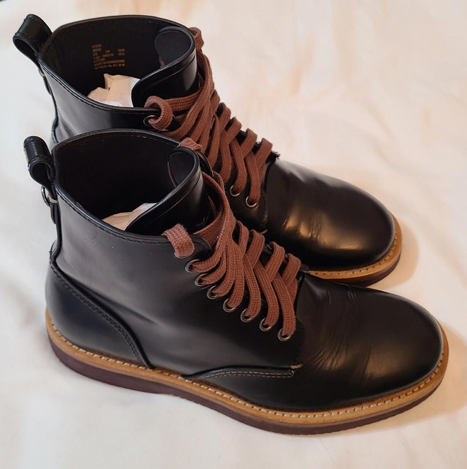 Coach Coach Derby Black Spazzolato Combat Boots Men Size 7.5 G1255 Size US 7.5 / EU 40-41 - 7 Thumbnail