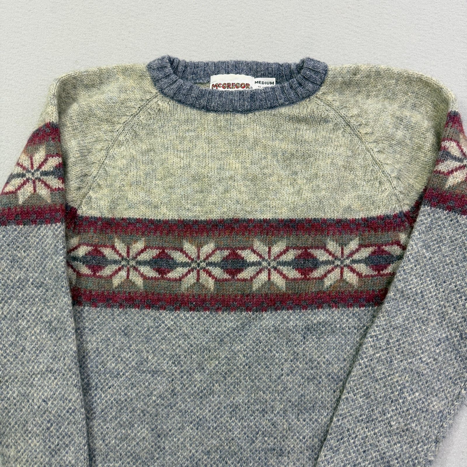 Vintage Vintage McGregor Sweater Medium Fair Isle Crewneck Wool Size US M / EU 48-50 / 2 - 2 Thumbnail