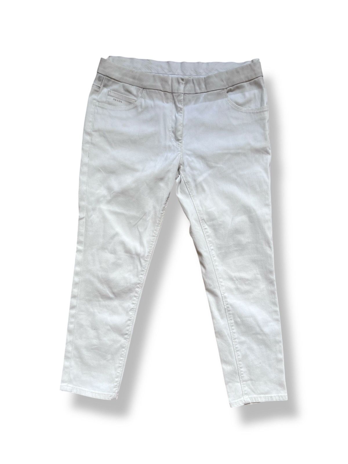 Prada Vintage Prada Straight Fit Classic Pants Women’s White Sz 26 Size 24" / US 00 / IT 34 - 1 Thumbnail