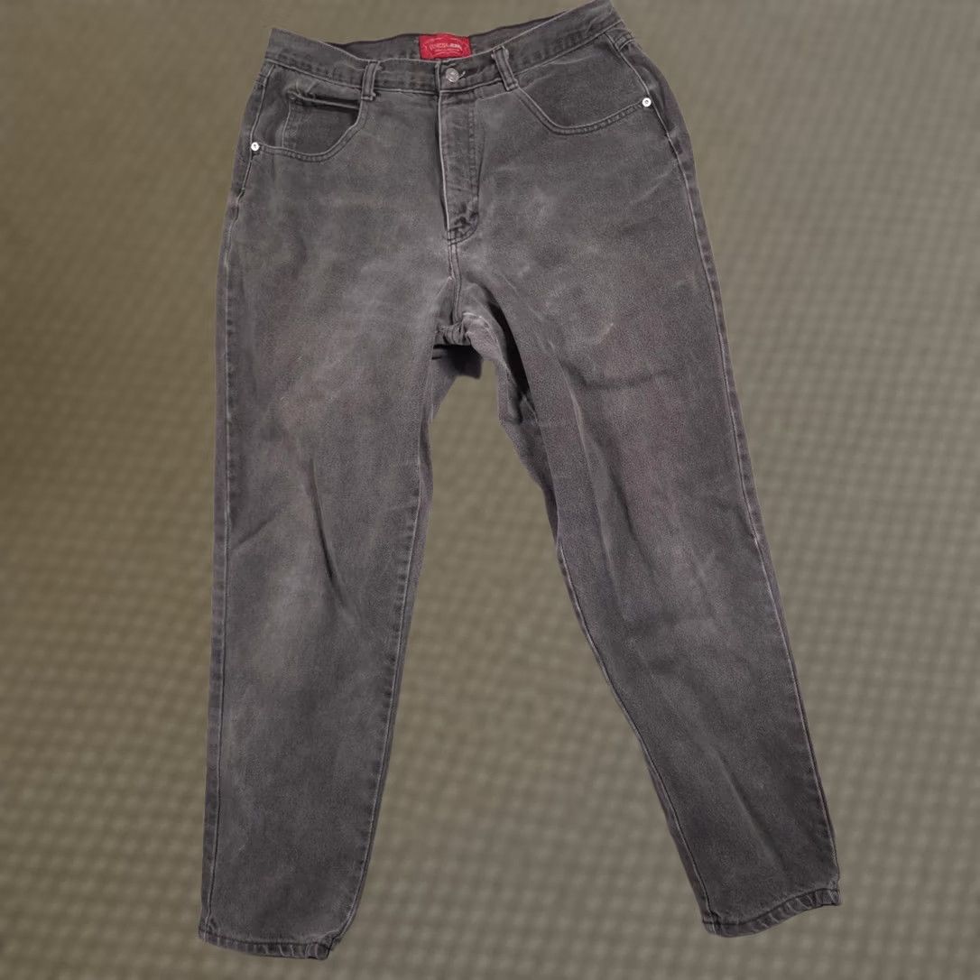 Vintage Venezia Jeans Womens High Rise Tapered Jeans Plus 16 Gray Charcoal Wash Denim Pants Size 38" / US 16 / IT 52 - 1 Thumbnail