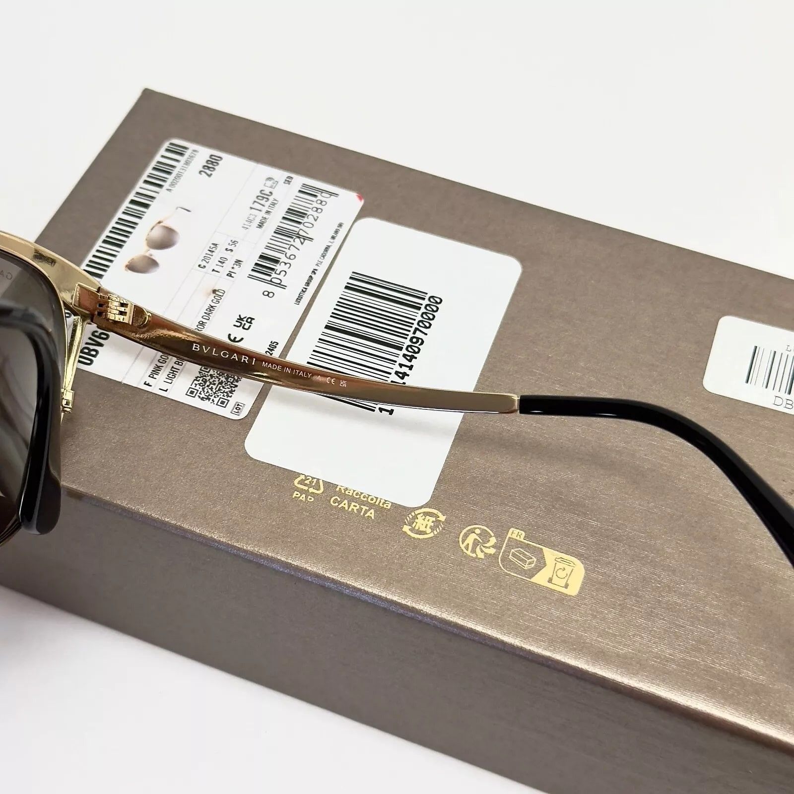 Bvlgari BVLGARI Serpenti BV6083 Rose Mirror Snake Sunglasses 6083 Size ONE SIZE - 7 Thumbnail
