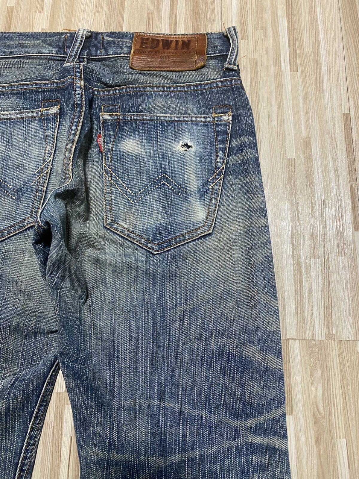 Edwin 🔥Thrash Exclusive Vintage Edwin Rusty Distress Denim Jean Size US 28 / EU 44 - 12 Thumbnail