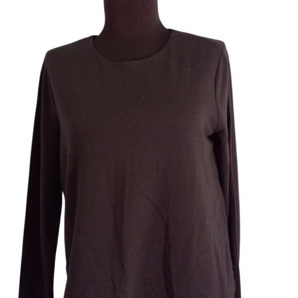 J. Jill Pure Jill XS Luxe Tencel Black Long Sleeve Layered Look Dres Size XS / US 0-2 / IT 36-38 - 5 Thumbnail