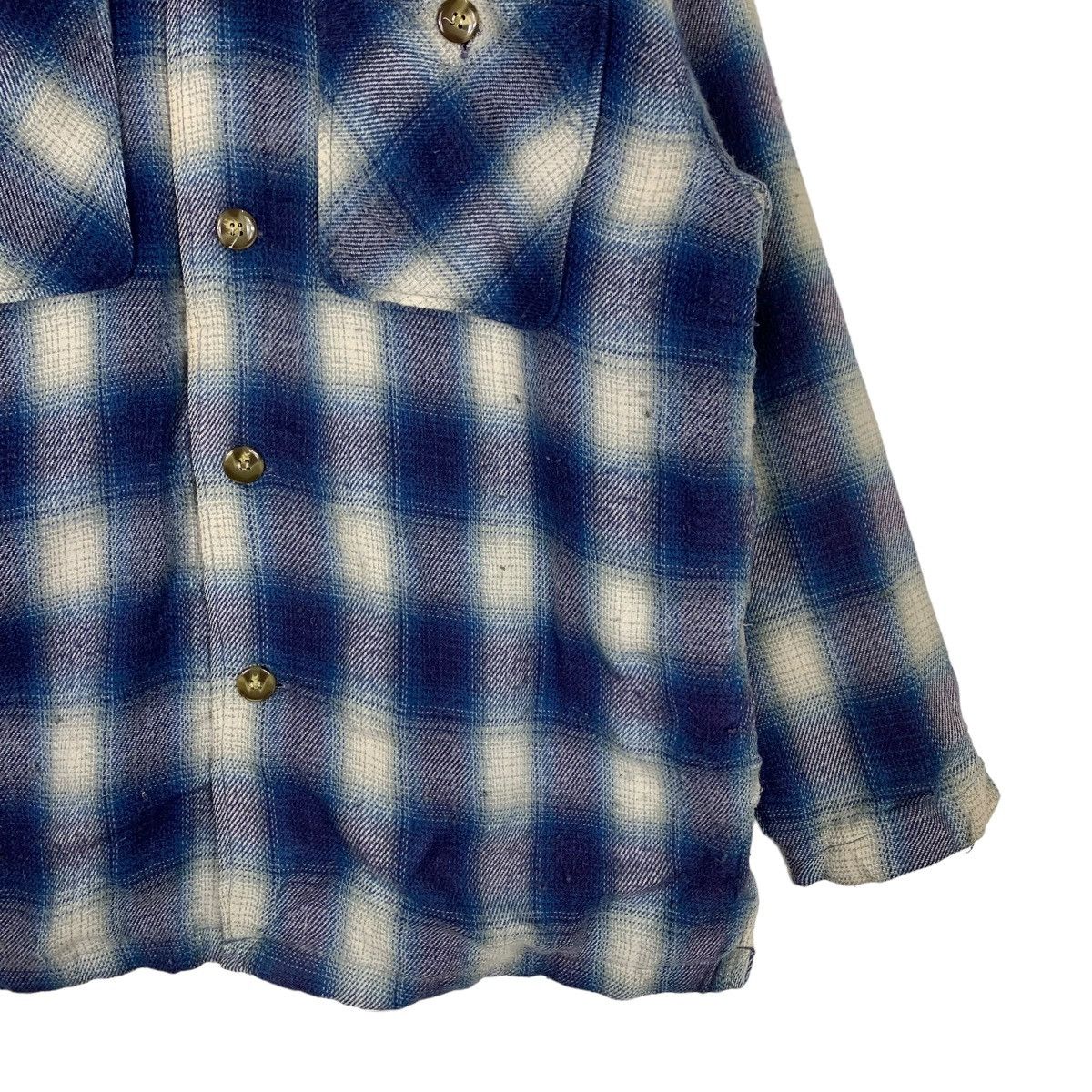 Flannel Mc. BRIDGE Shadow Plaid Sherpa Flannel #0219-C10 Size US M / EU 48-50 / 2 - 7 Thumbnail