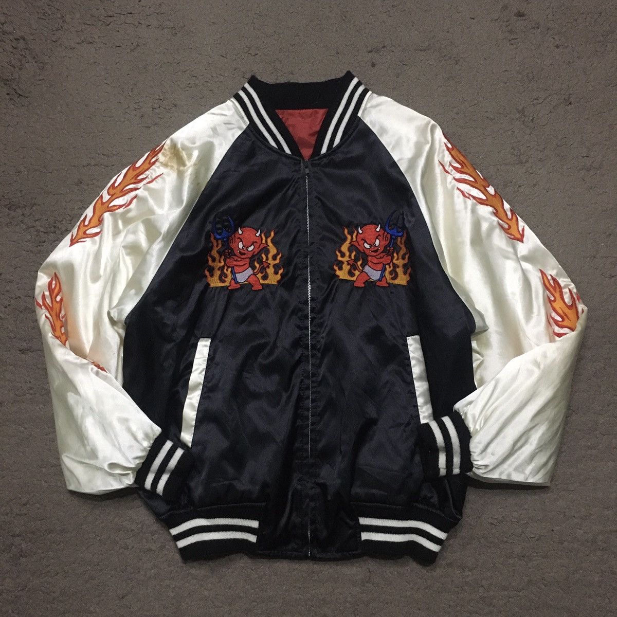 Japanese Brand × Vintage Rare Devils Embroidery Sukajan Jacket Size US XL / EU 56 / 4 - 1 Thumbnail