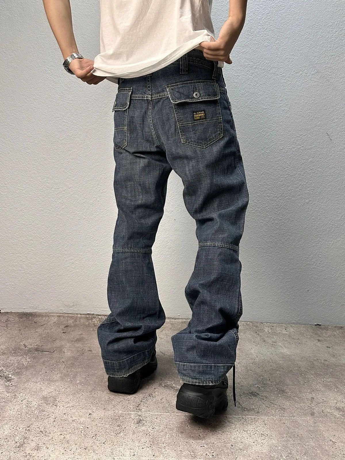 Vintage G-Star Raw Blue Distressed Denim Pants Size 34