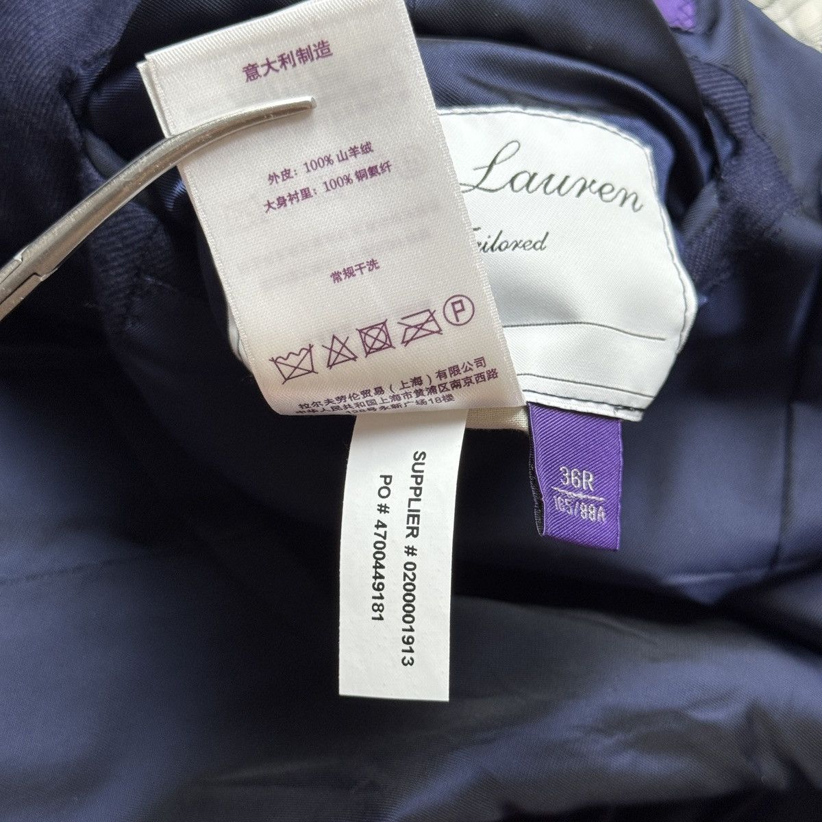 Ralph Lauren Purple Label Ralph Lauren - Purple Label Hand Tailored Cashmere Blazer Size 36R - 15 Thumbnail